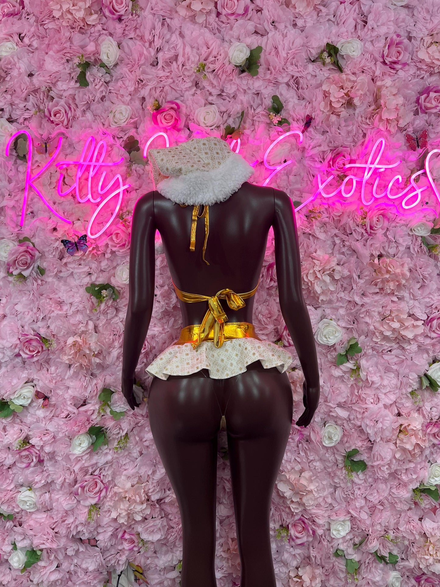 Sexy Santa Christmas Costume - Two Piece Holiday Outfit - Festive Womens Christmas Lingerie - Hat Included Christmas