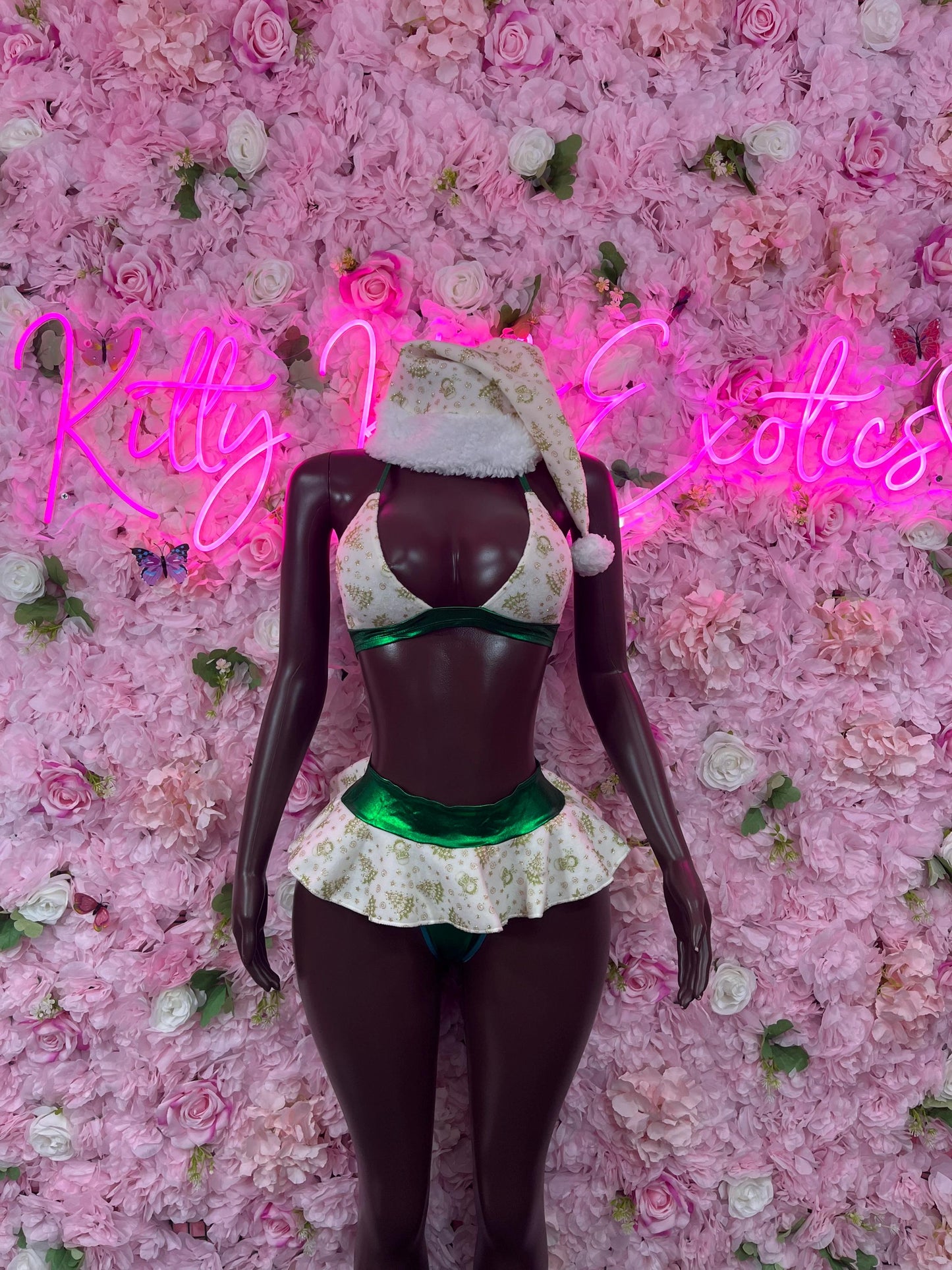 Naughty Santa Sexy Santa Christmas Costume - Two Piece Holiday Outfit - Festive Womens Christmas Lingerie -Hat Included Christmas