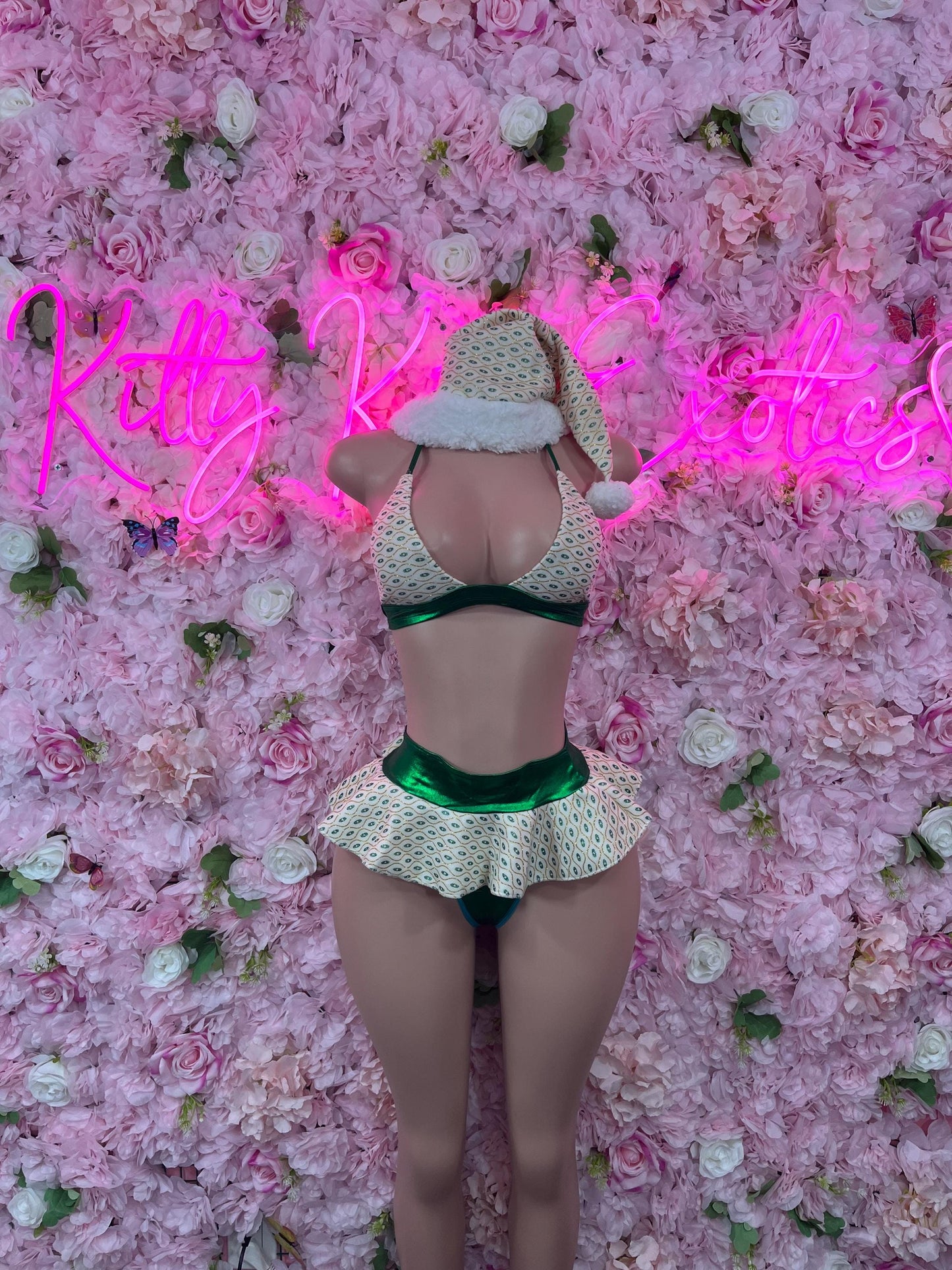 Naughty Santa Sexy Santa Christmas Costume - Two Piece Holiday Outfit - Festive Womens Christmas Lingerie -Hat Included Christmas