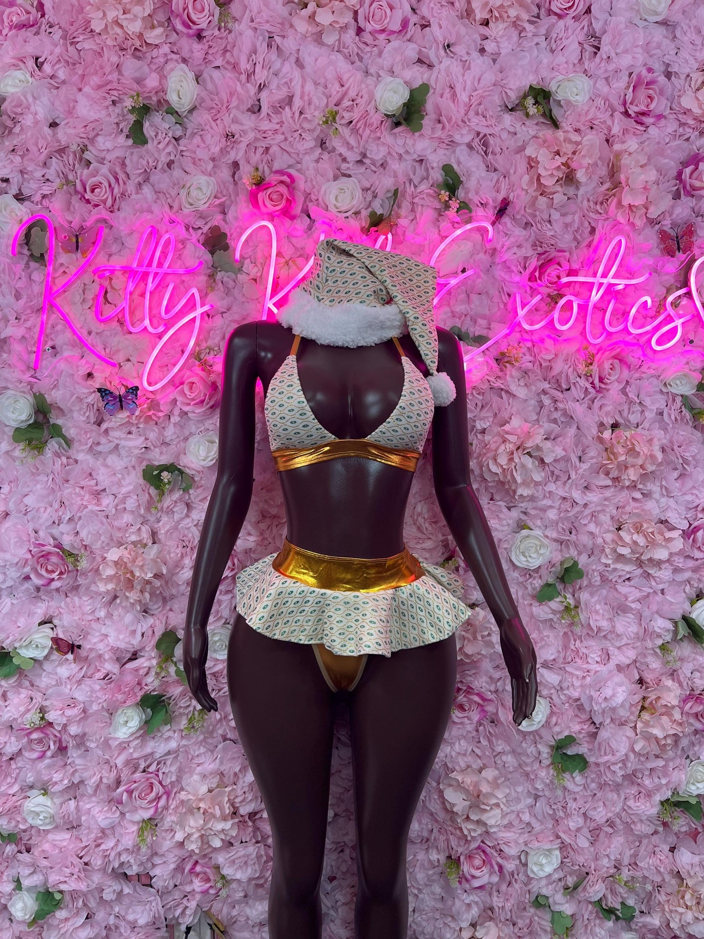 Naughty Santa Sexy Santa Christmas Costume - Two Piece Holiday Outfit - Festive Womens Christmas Lingerie - Hat Included Christmas