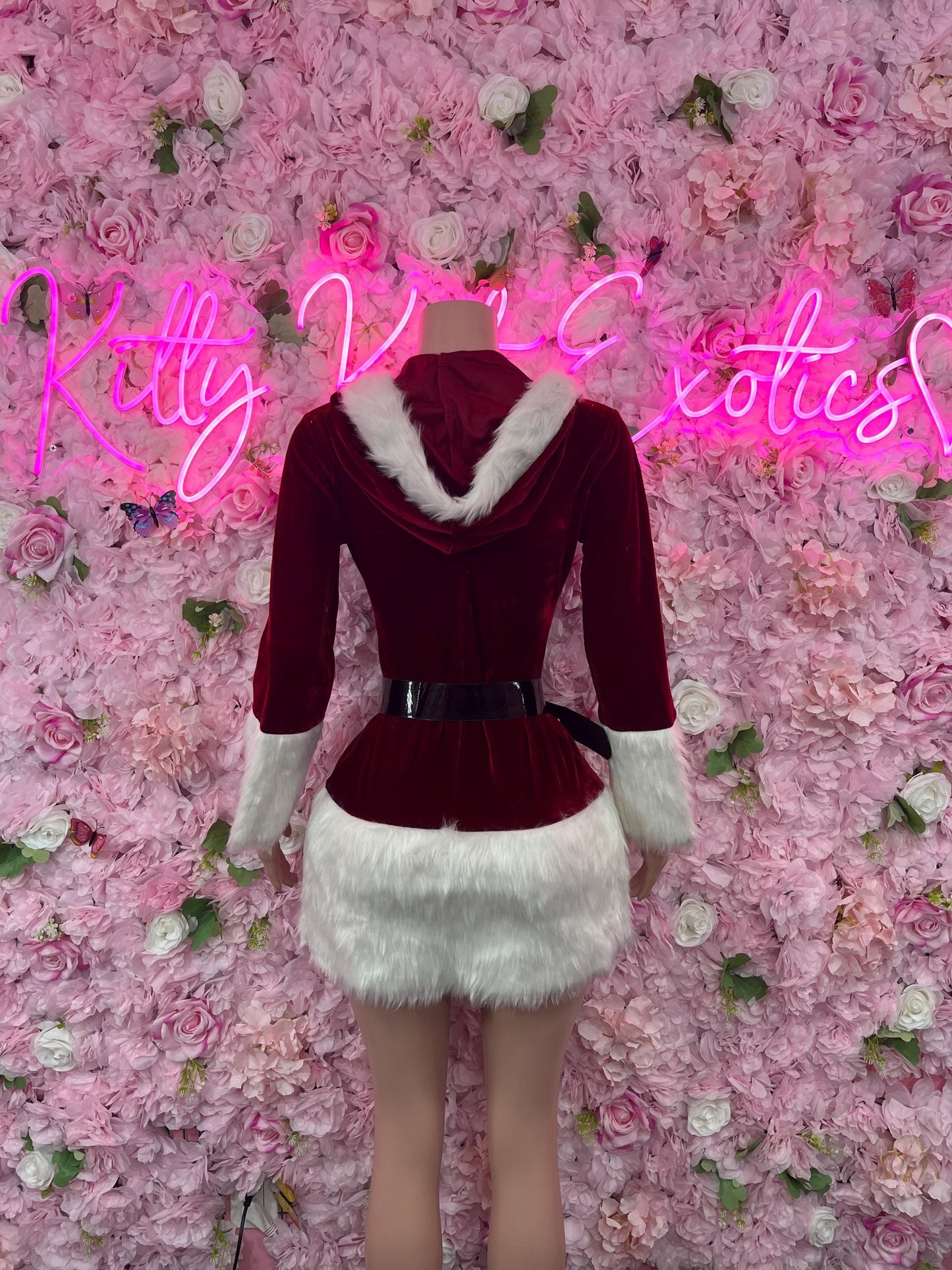 Naughty Santa Sexy Santa Christmas  Costume - Two Piece Skirt Set Holiday Outfit - Festive Womens Christmas Lingerie Christmas