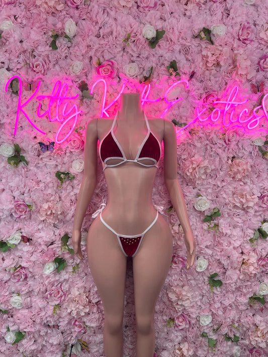 Naughty Santa Sexy Santa Christmas Costume - One Piece Bikini Holiday Outfit - Festive Womens Christmas Lingerie Christmas