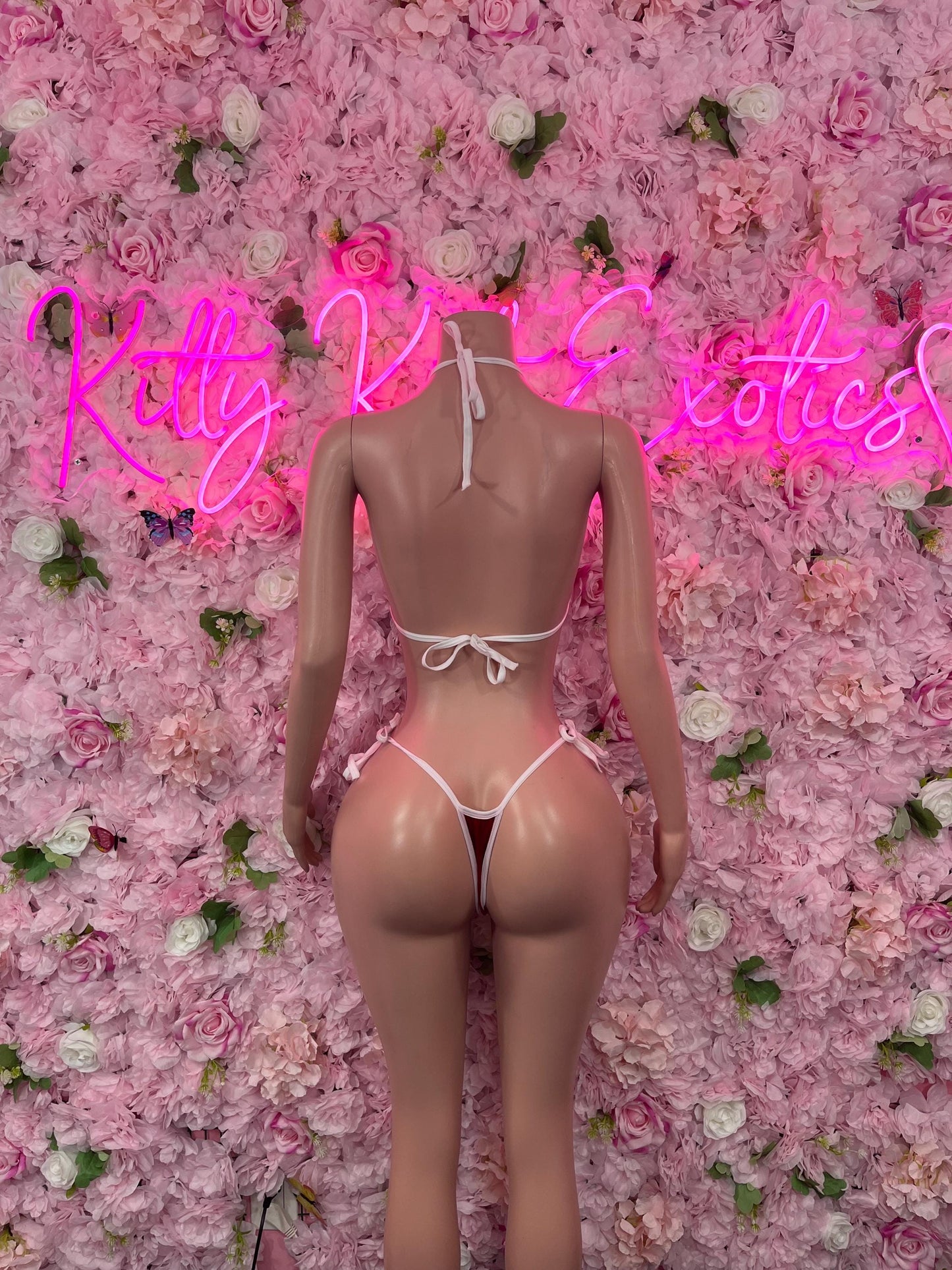 Sexy Santa Christmas Costume - One Piece Bikini Holiday Outfit - Festive Womens Christmas Lingerie Christmas