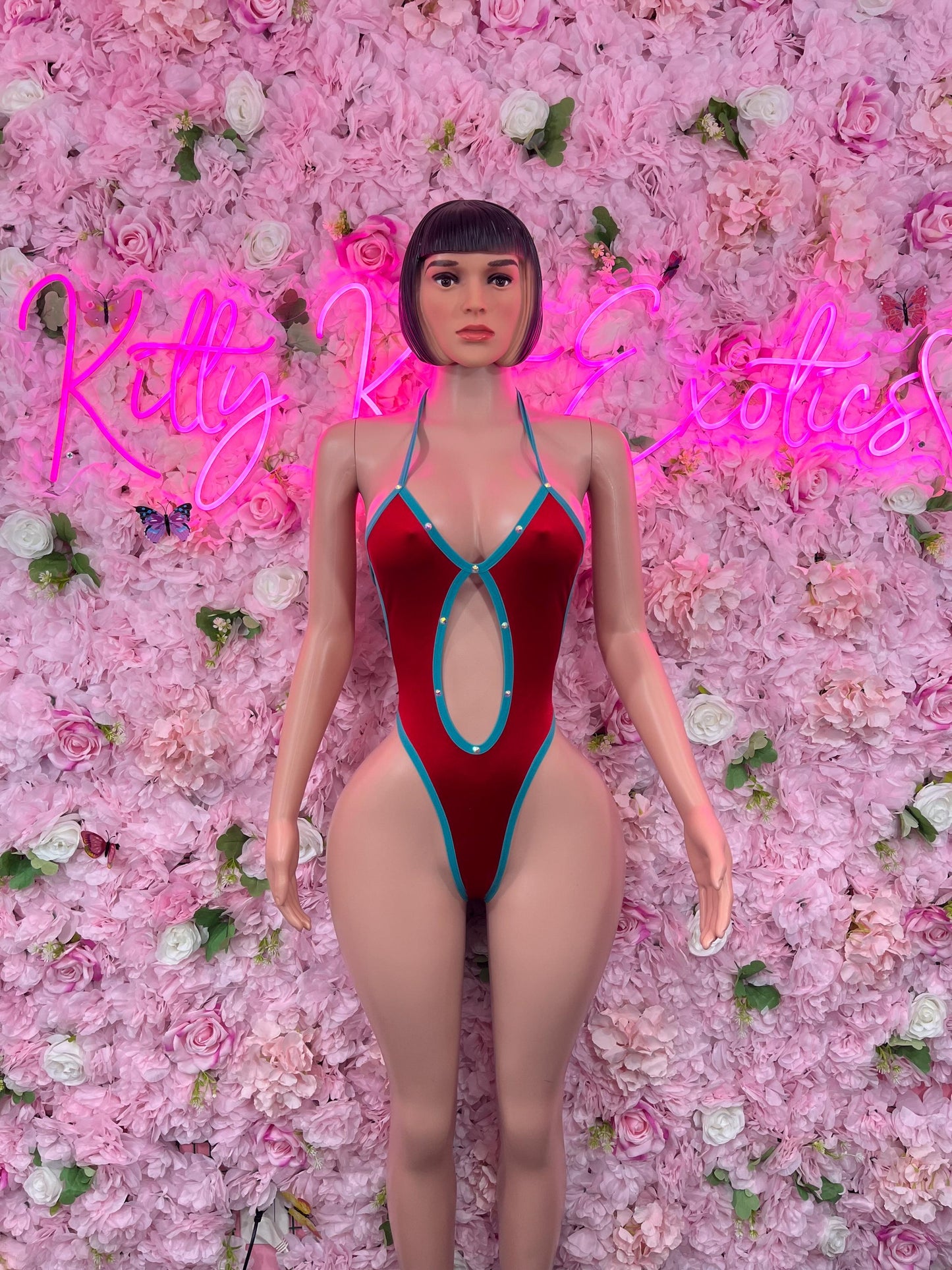 Sexy Santa Christmas Costume - One Piece  Holiday Outfit - Festive Womens Christmas Lingerie Christmas