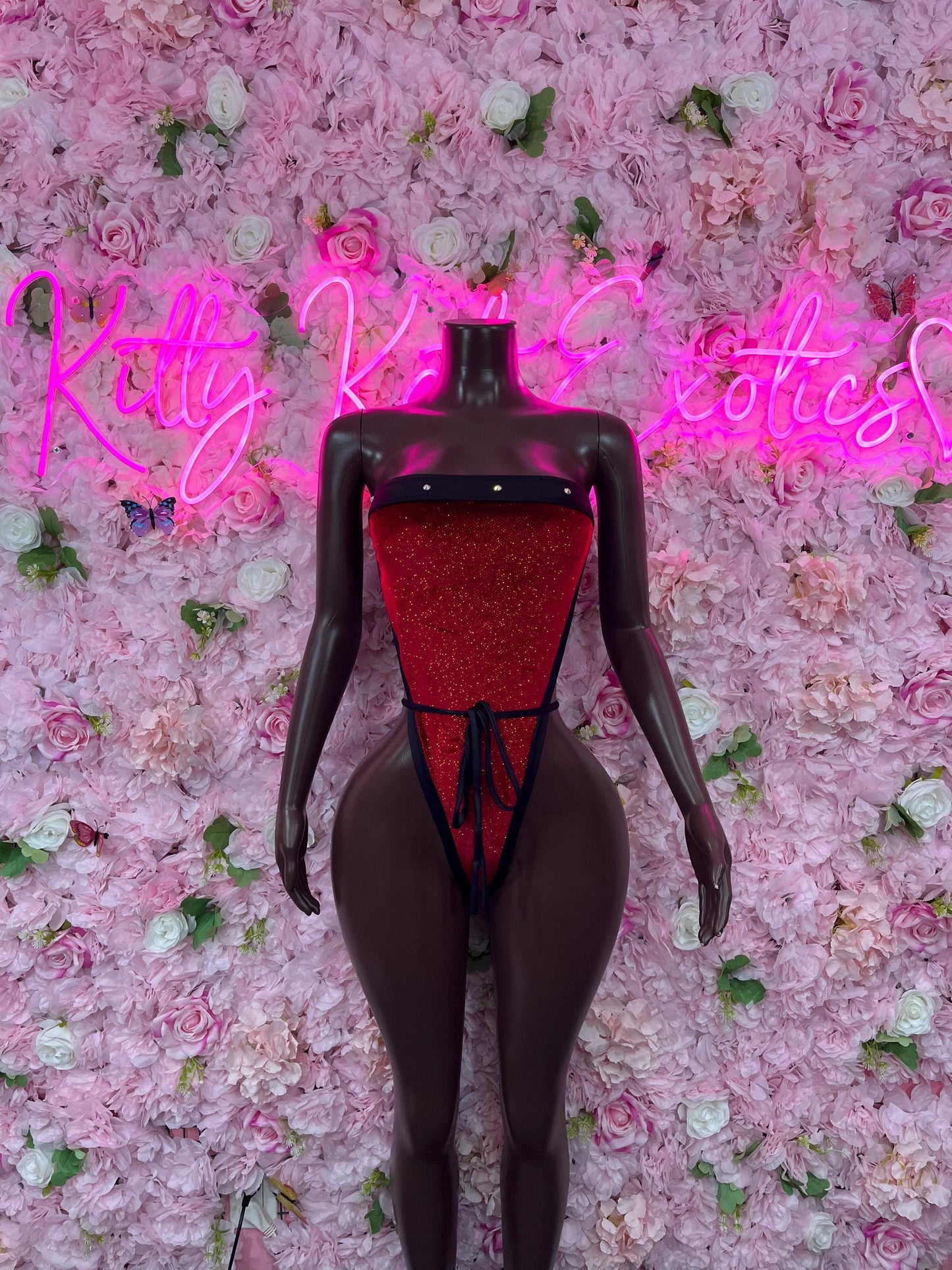 Valentines Day Naughty Santa Sexy Santa Christmas Costume - One Piece Red Holiday Outfit - Festive Womens Christmas Lingerie Christmas