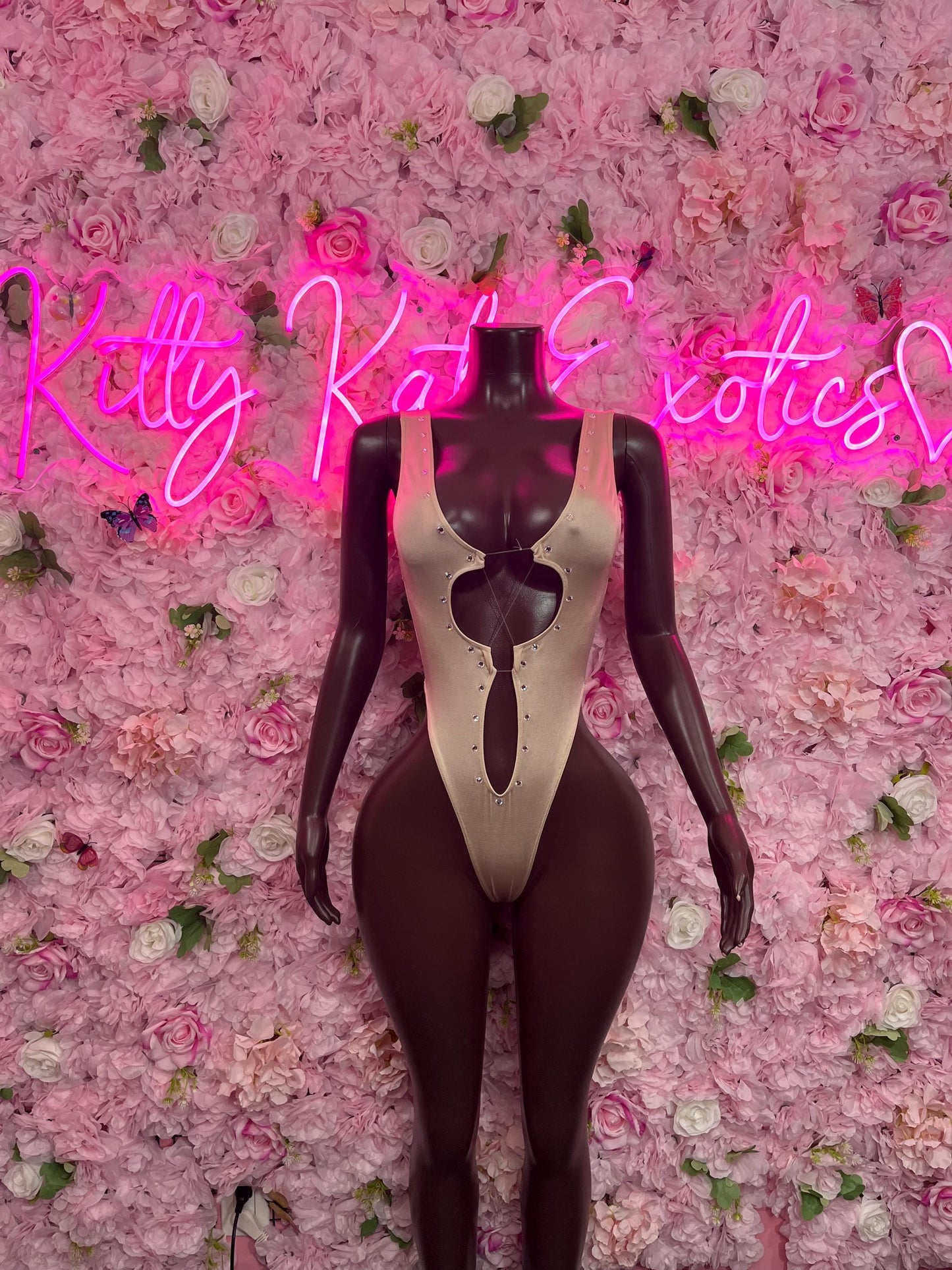 Bottlegirl One Piece Nude Bodysuit Ravewear Festivalwear Bartender Outfit