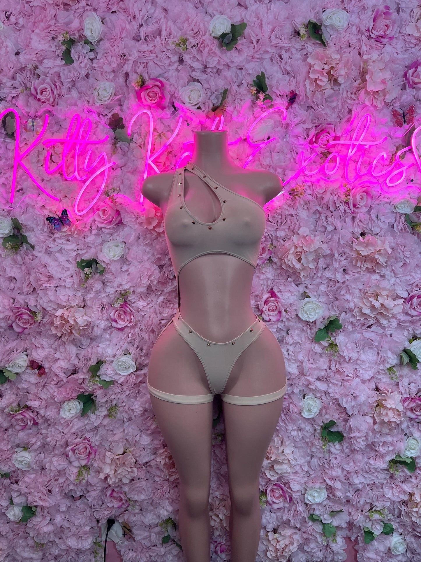 Bottlegirl One Piece Nude Bodysuit Ravewear Festivalwear Bartender Outfit