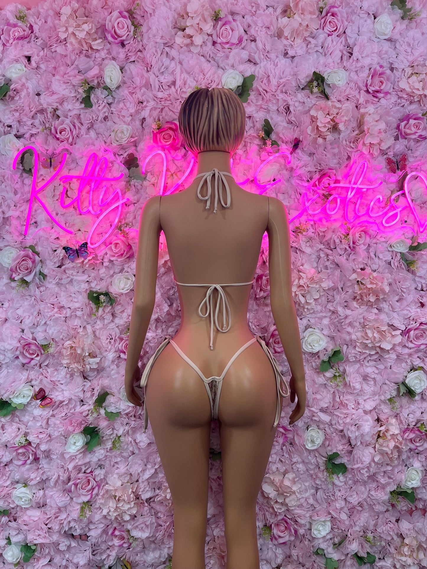 Two Piece Gold  Metallic Bikini Bottlegirl Set Dancewear Festival Wear