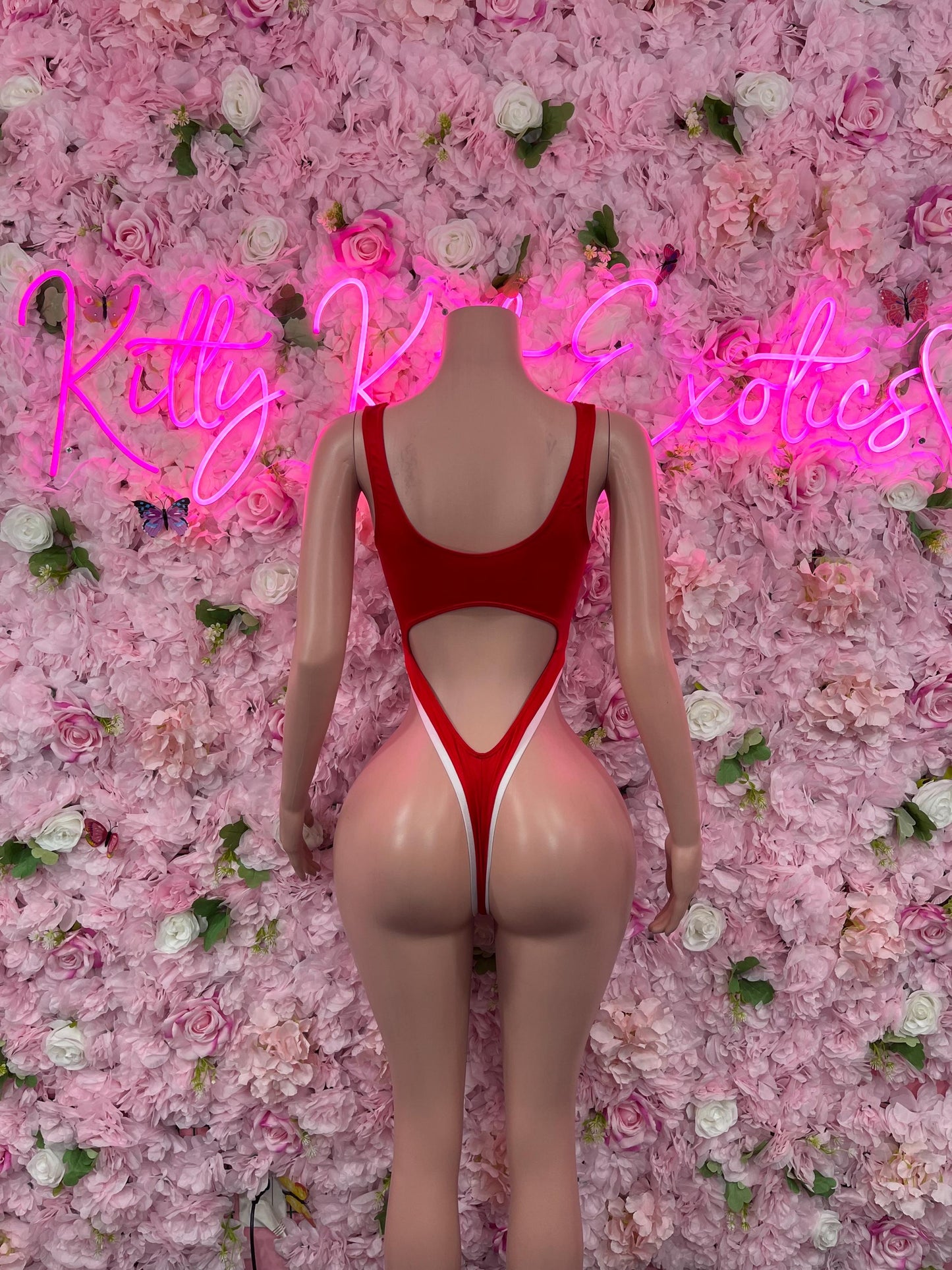 Sexy Santa Christmas Costume - One Piece  Holiday Outfit - Festive Womens Christmas Lingerie Christmas