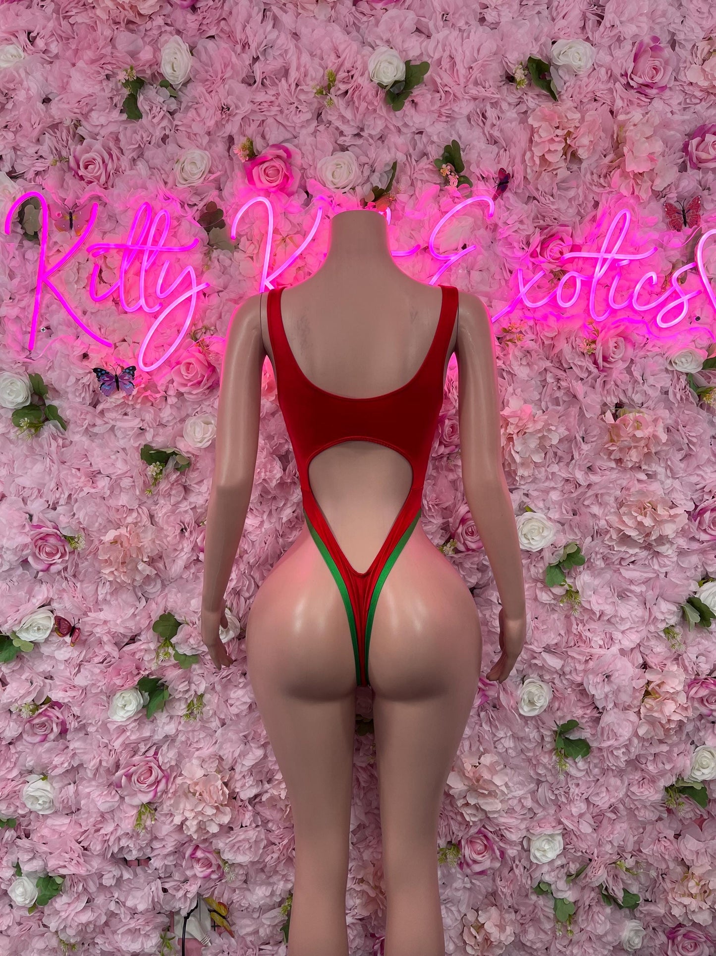 Sexy Santa Christmas Costume - One Piece  Holiday Outfit - Festive Womens Christmas Lingerie Christmas