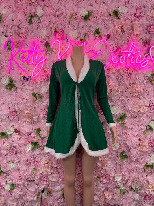 Sexy Santa Christmas Holiday Robe for Women  Festive Lingerie & Holiday Costume Christmas