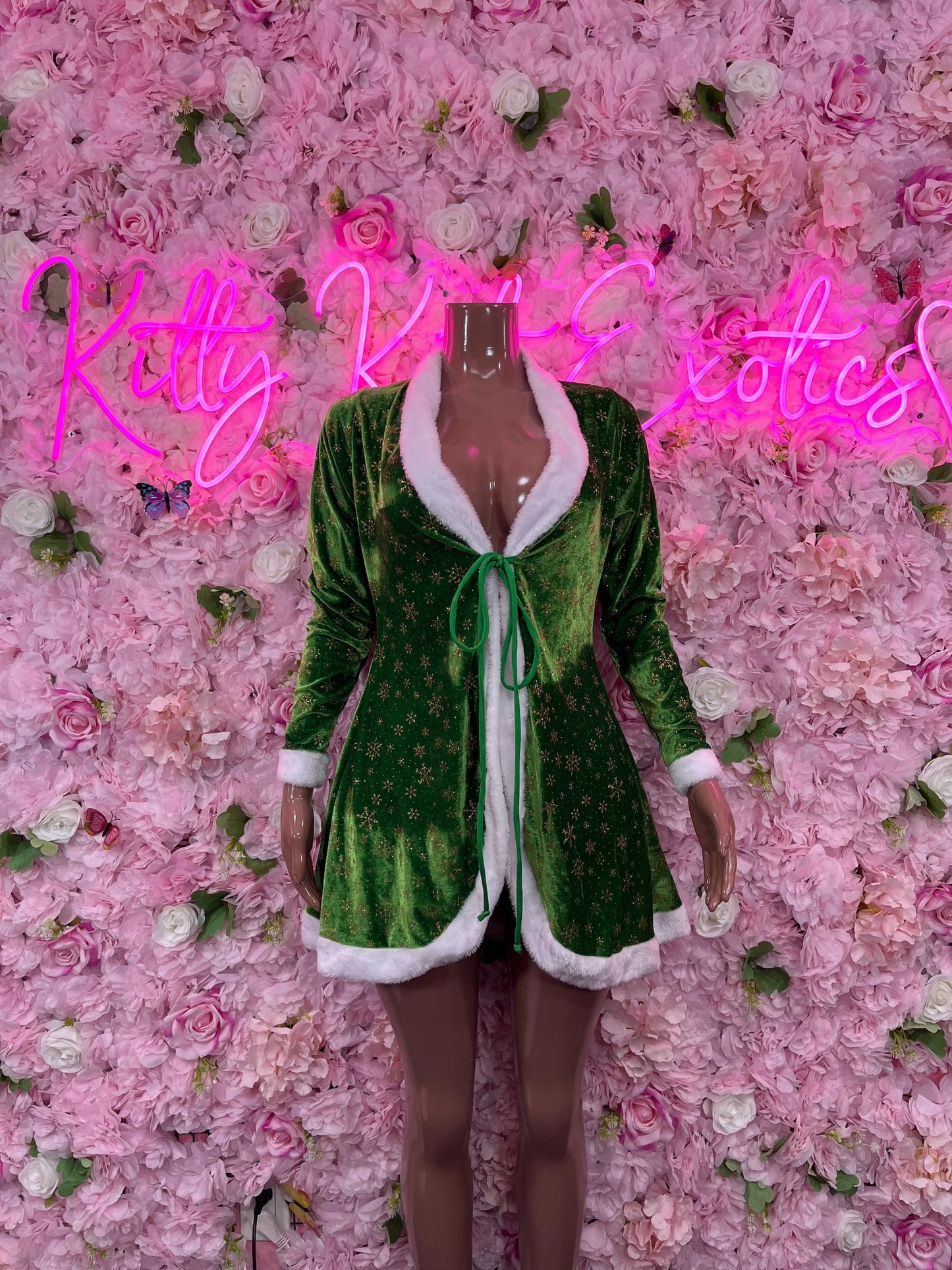 Sexy Santa Christmas Holiday Robe for Women  Festive Lingerie & Holiday Costume Christmas