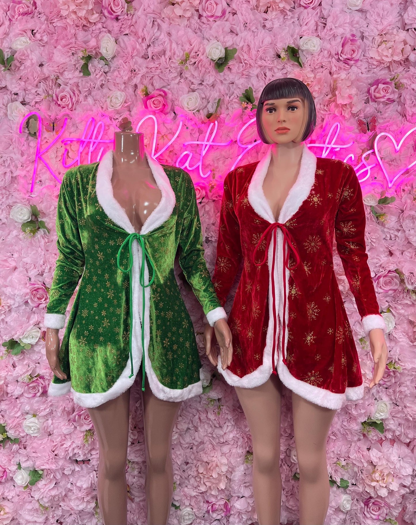 Sexy Santa Christmas Holiday Robe for Women  Festive Lingerie & Holiday Costume Christmas