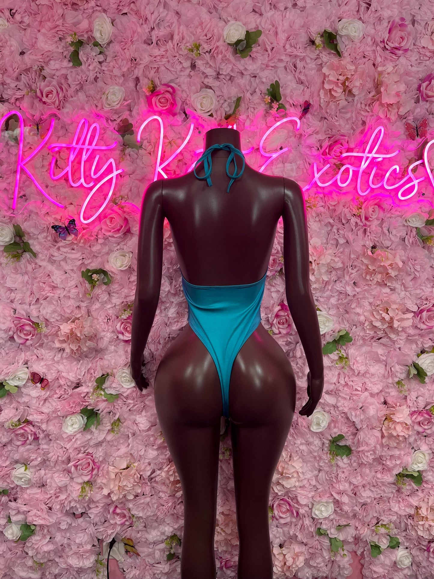 Bottlegirl One-Piece Turquoise  Bodysuit  Exotic Dancewear for Performers, Raves, or Night Out | Bottle girl Outfits