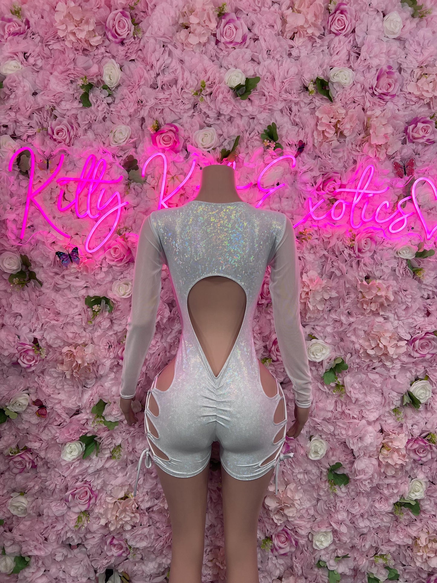 Bottlegirl One-Piece Crushed Metallic Bodysuit | Bartender Clubwear |  Dancewear Festival Wear Waitress