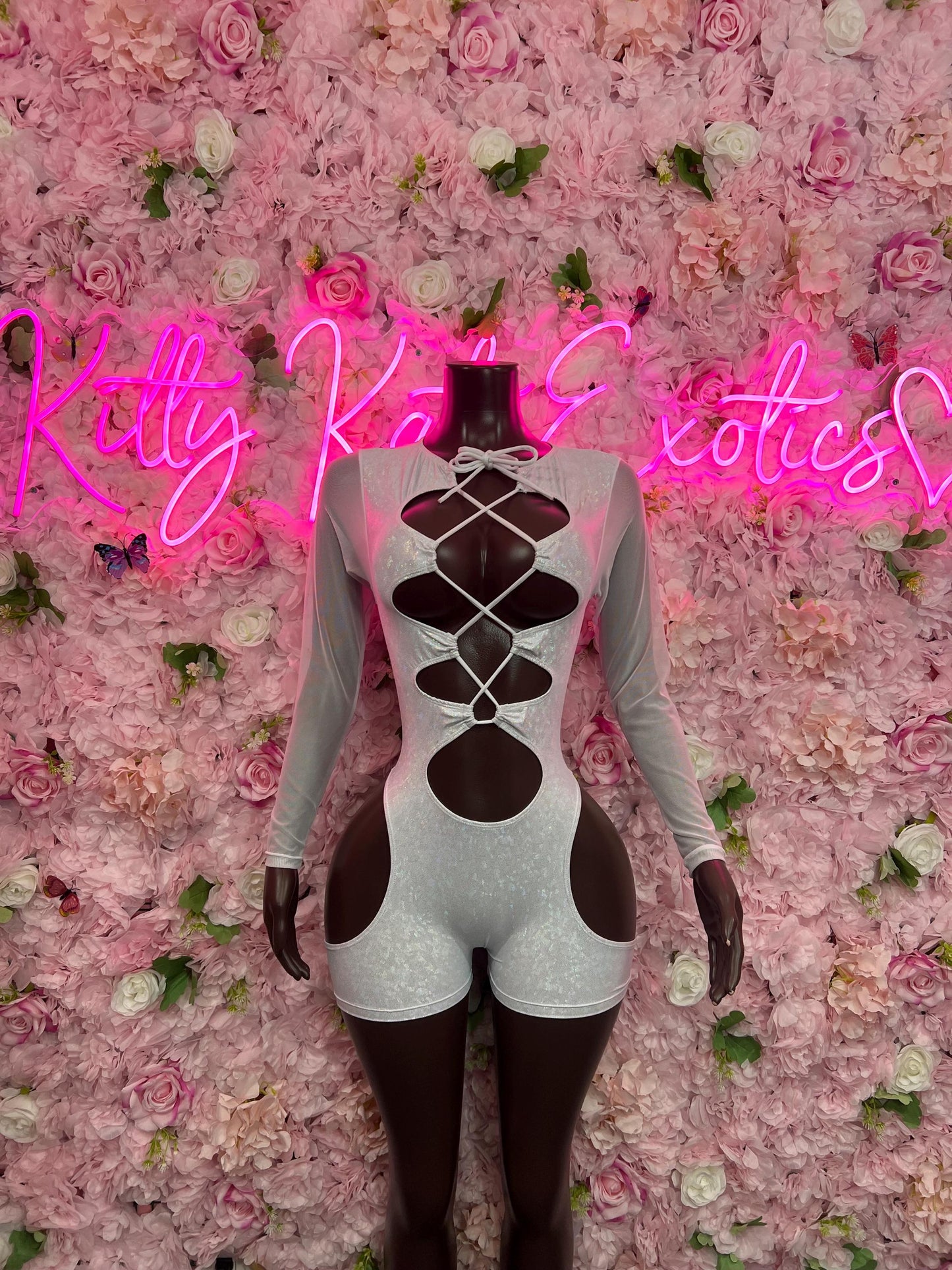 Bottlegirl One-Piece Crushed Metallic Bodysuit | Bartender Clubwear |  Dancewear Festival Wear Waitress