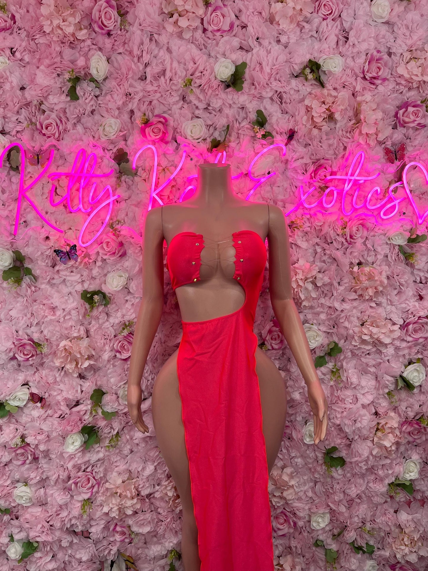 Gown Coral   Soft and Elegant Party, Evening, or Casual Wear | Luxurious Women's Fashion