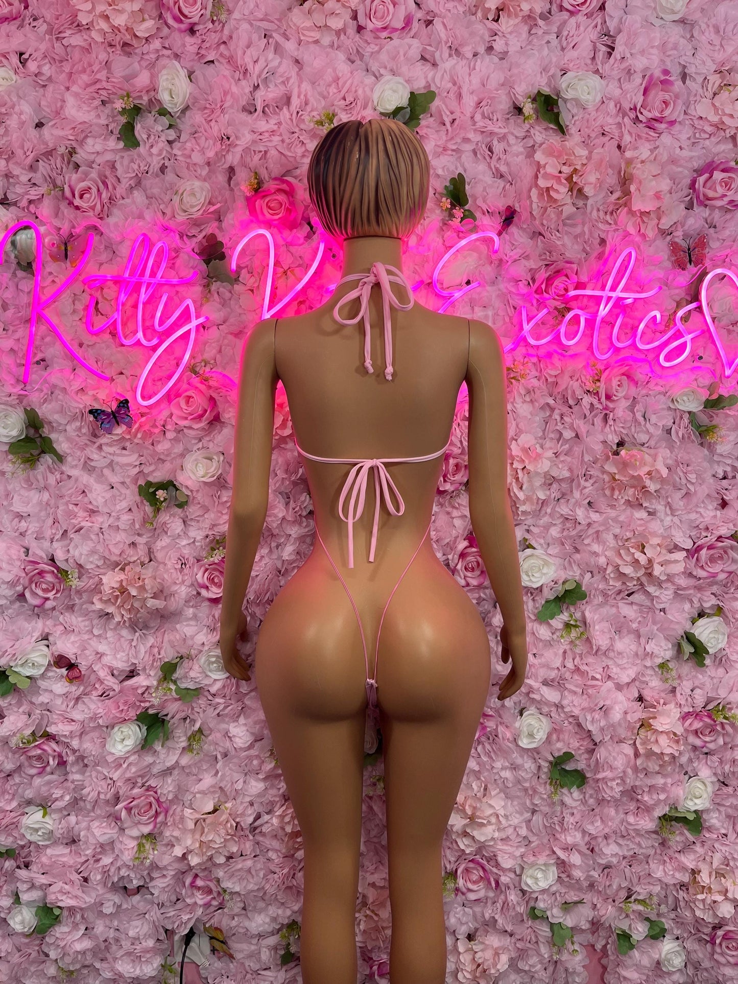 Exotic Dancewear Bottlegirl One-Piece Pink  Slingshot  Exotic Dancewear for Performers, Raves, or Night Out | Bottle girl Outfits