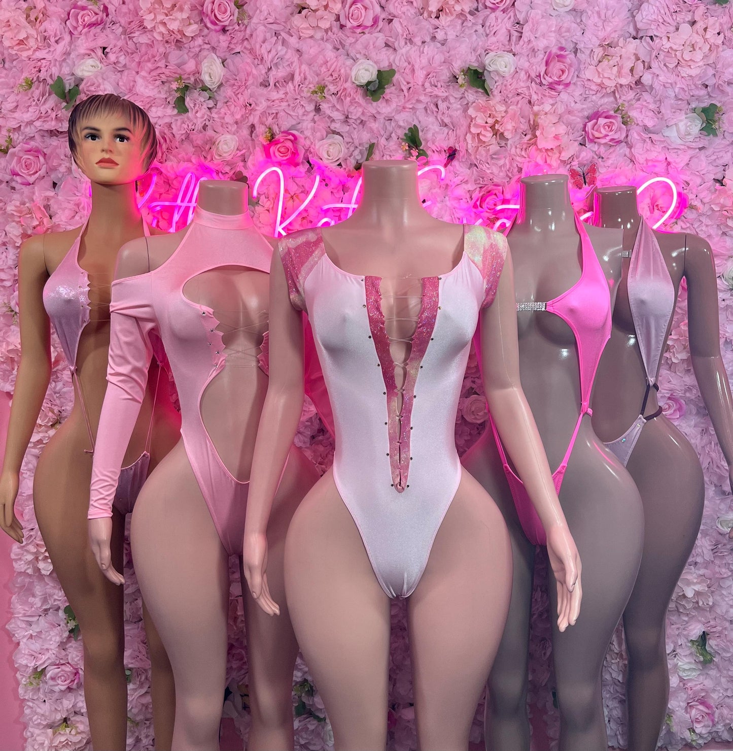 Exotic Dancewear Bottlegirl One-Piece Pink  Slingshot  Exotic Dancewear for Performers, Raves, or Night Out | Bottle girl Outfits