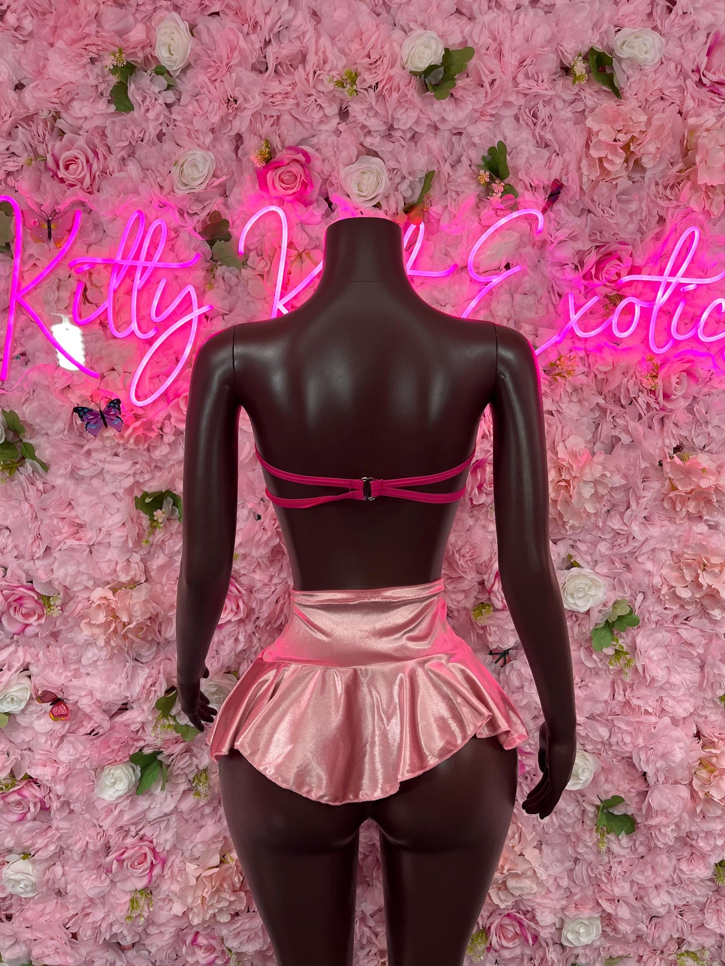 Ravewear Two Piece Skirt Set Pink   Sexy Clubwear & Dancewear for Raves, Parties, or Festivals | Bold and Eye-Catching Outfit