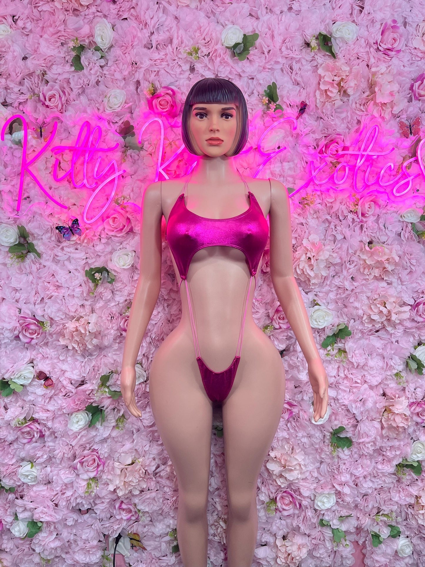 Exotic Dancewear One Piece Slingshot Pink   Sexy Clubwear & Dancewear for Raves, Parties, or Festivals | Bold and Eye-Catching Outfit