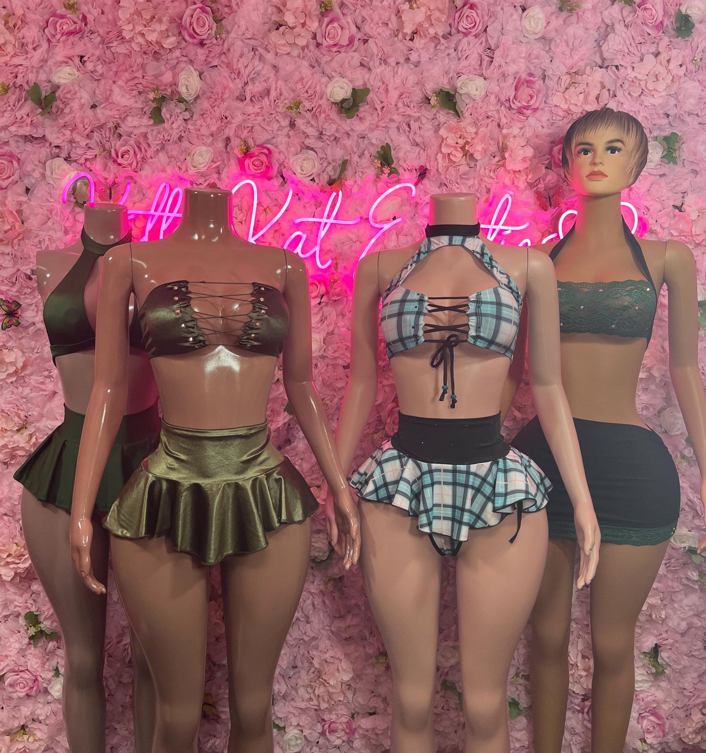 Dance wear Two Piece Skirt Set Green   Sexy Clubwear & Dancewear for Raves, Parties, or Festivals | Bold and Eye-Catching Outfit