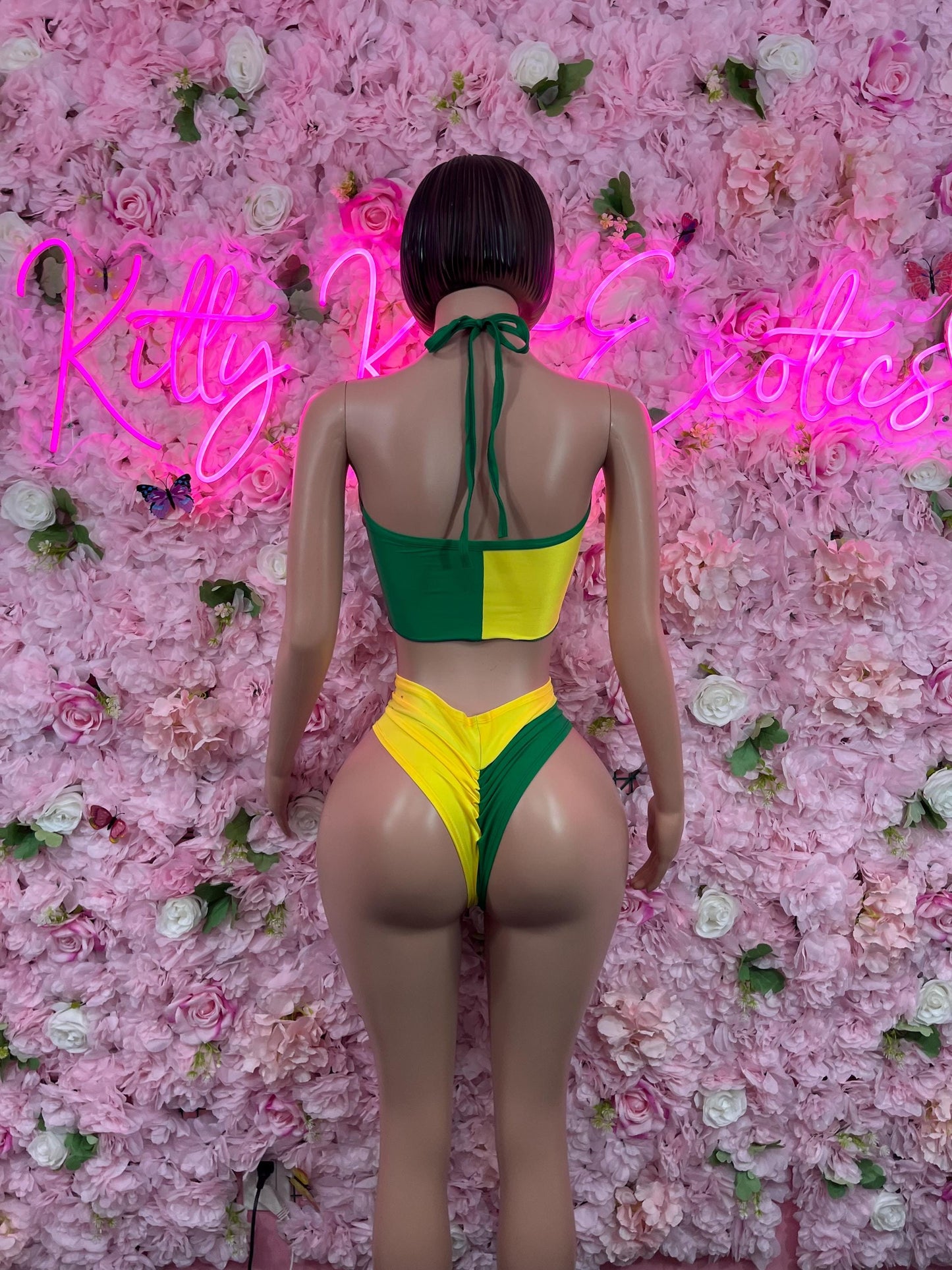 Brazil Flag Two-Piece | Brazilian Pride Swimwear | Bold Beachwear for Summer | Samba-Inspired Brazil Swim Set | Festival & Pool P