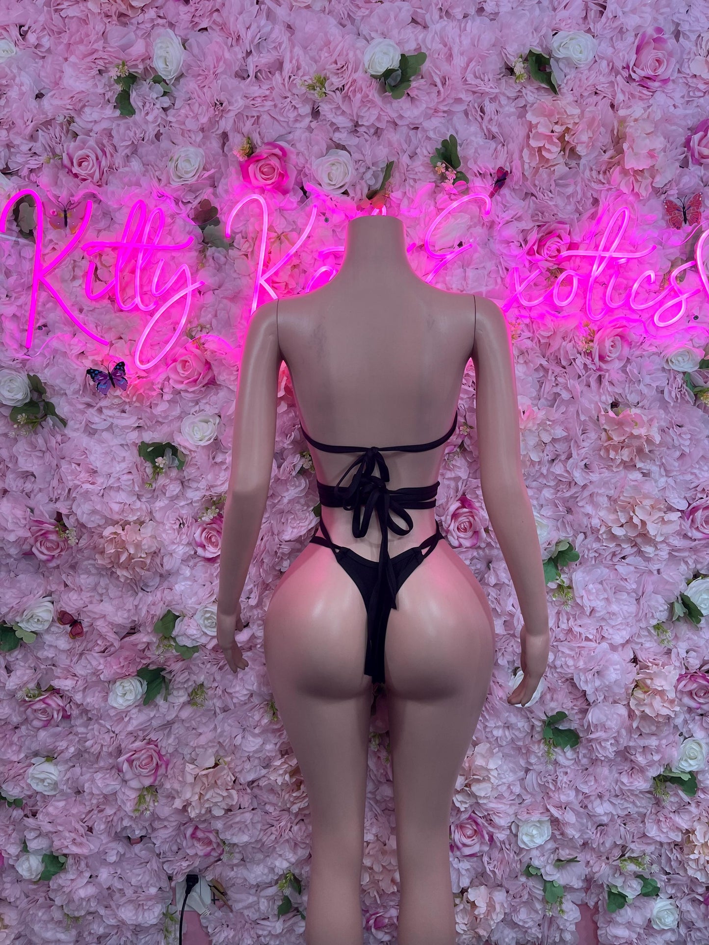 Exotic Dancewear Two Piece Black   Festival Wear Exotic Ravewear Costume Perfomer Outfit