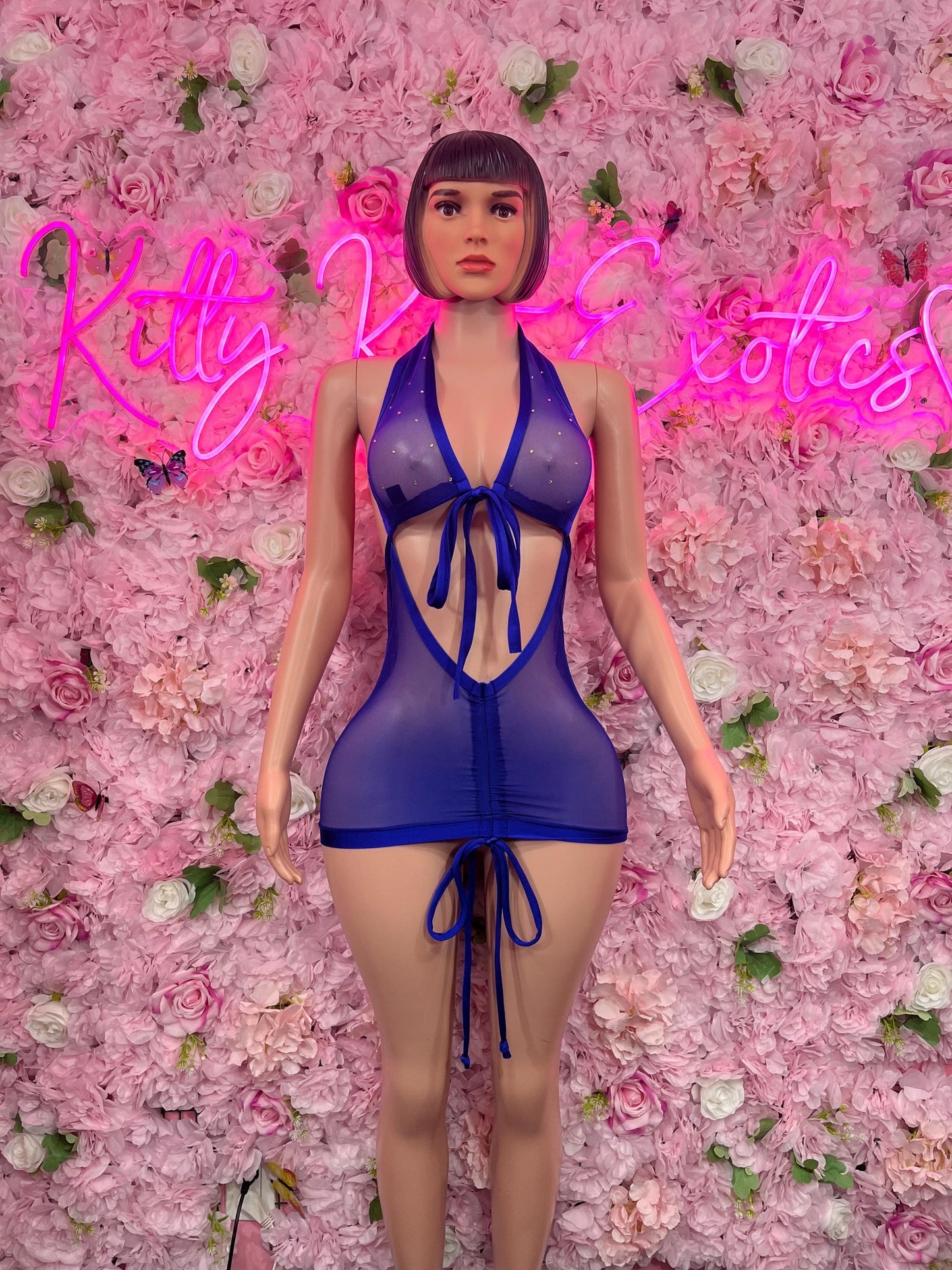 New YearsBlue Dress  - Exotic Dancewear  Elegant and Sexy Evening Dress for Performers, Events, or Special Occasions Womens Clothing