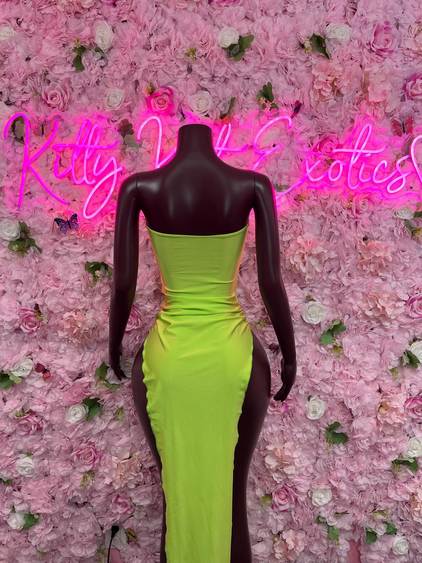 Festival wear Green Gown  Sexy Party Outfit, Clubwear, or Night Out Fashion | Shiny and Bold Statement Look Womens Clothing