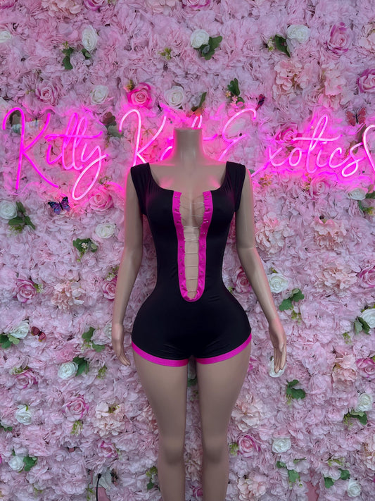 Bottle girl One Piece Bodysuit Purple Pink Ravewear Festival wear