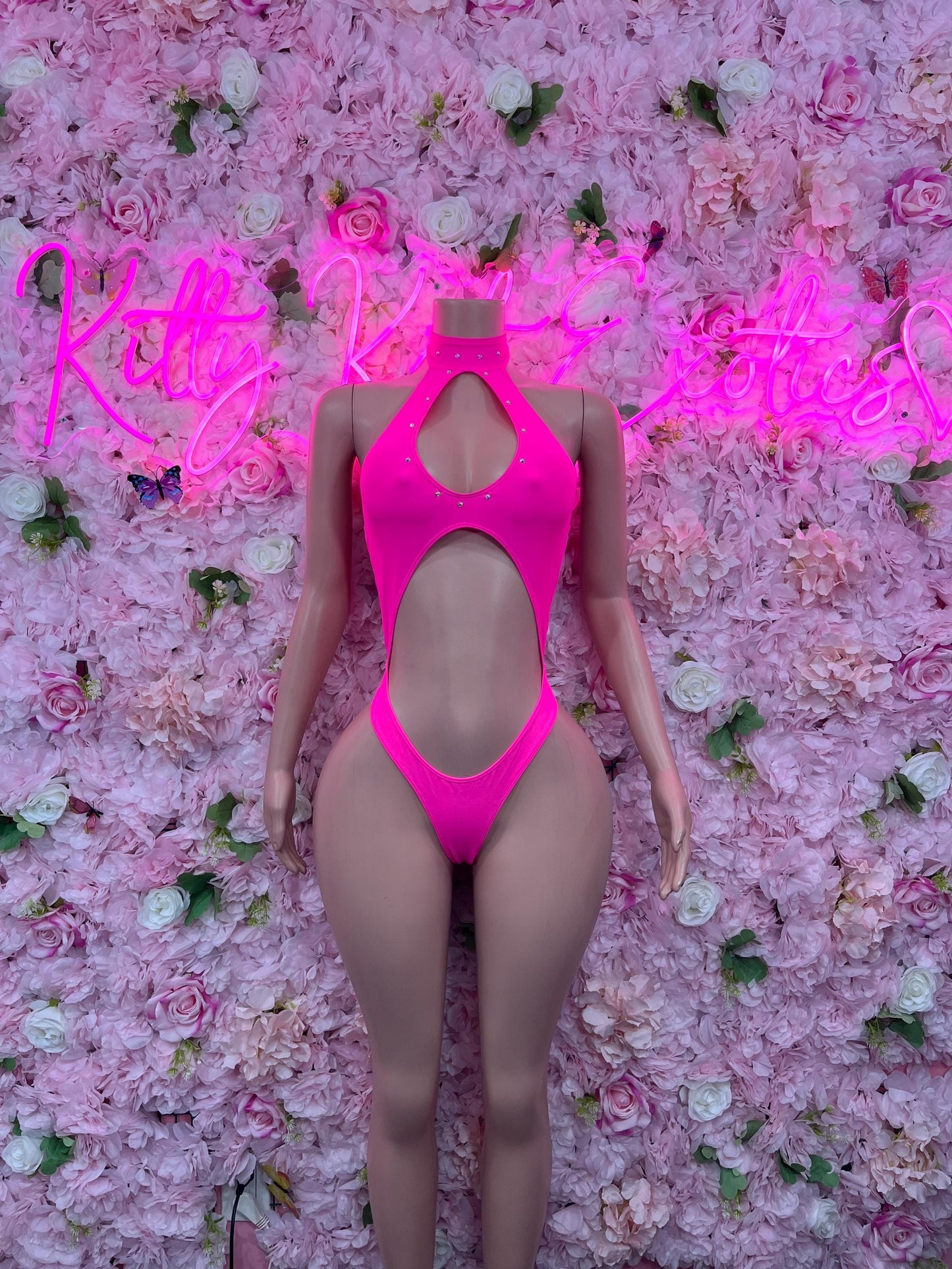 One-Piece Pink Bodysuit  Dancewear Festival Wear Ravewear Festive