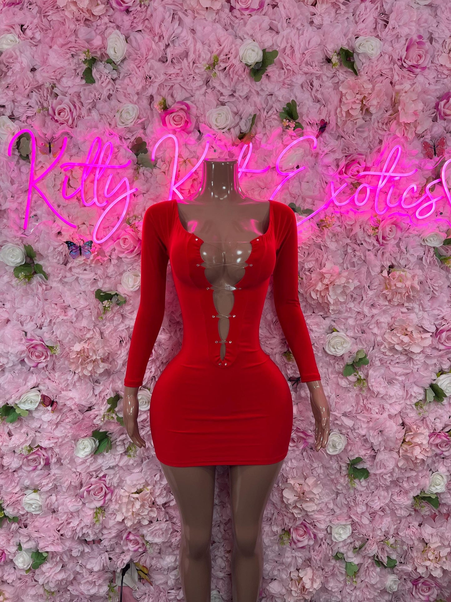 Red Dress-  Exotic Dancewear  Elegant and Sexy Evening Dress for Performers, Events, or Special Occasions Womens Clothing