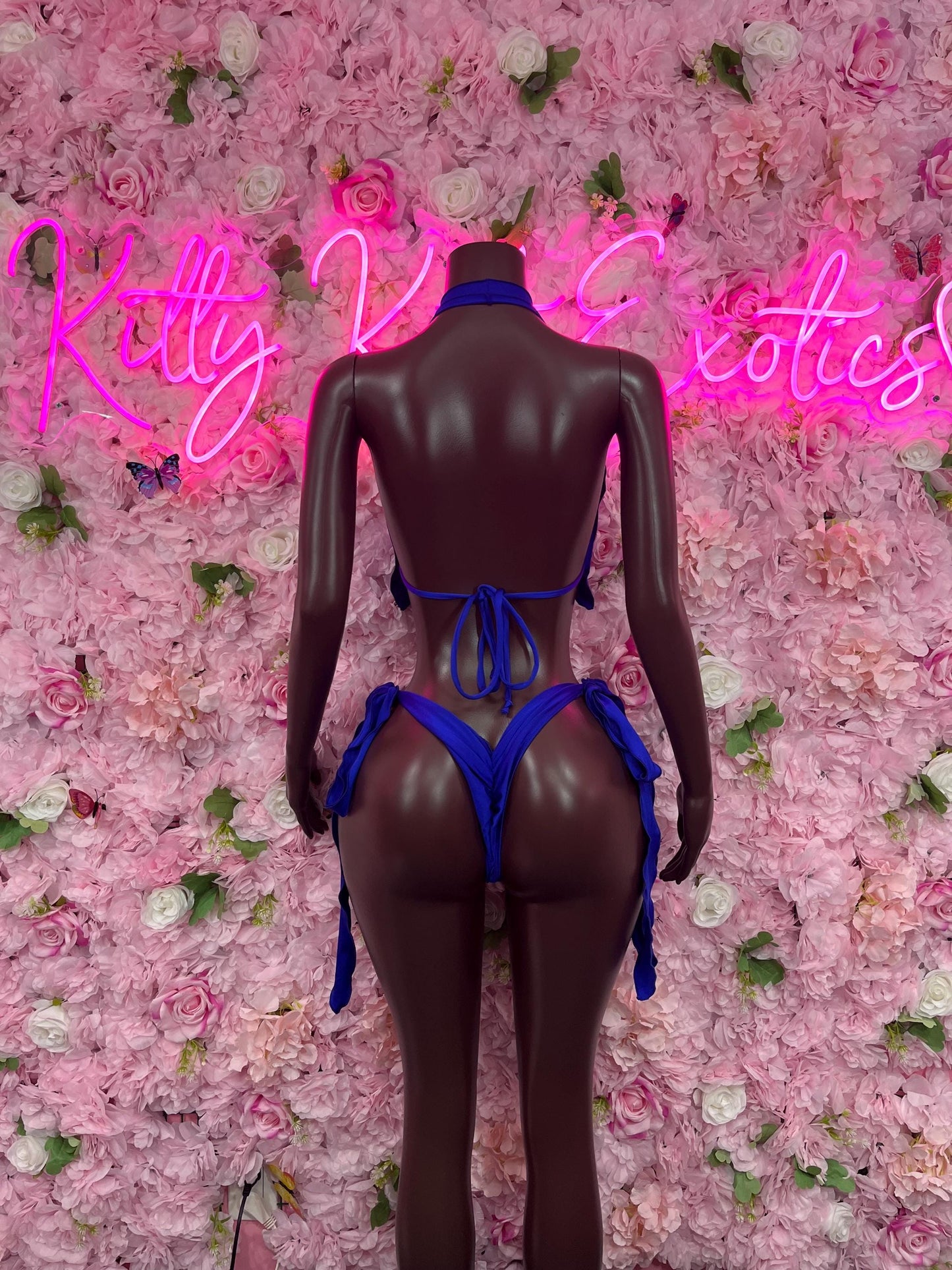 Two-Piece Blue  Exotic Dancewear for Performers, Raves, or Night Out | Bottle girl Outfits