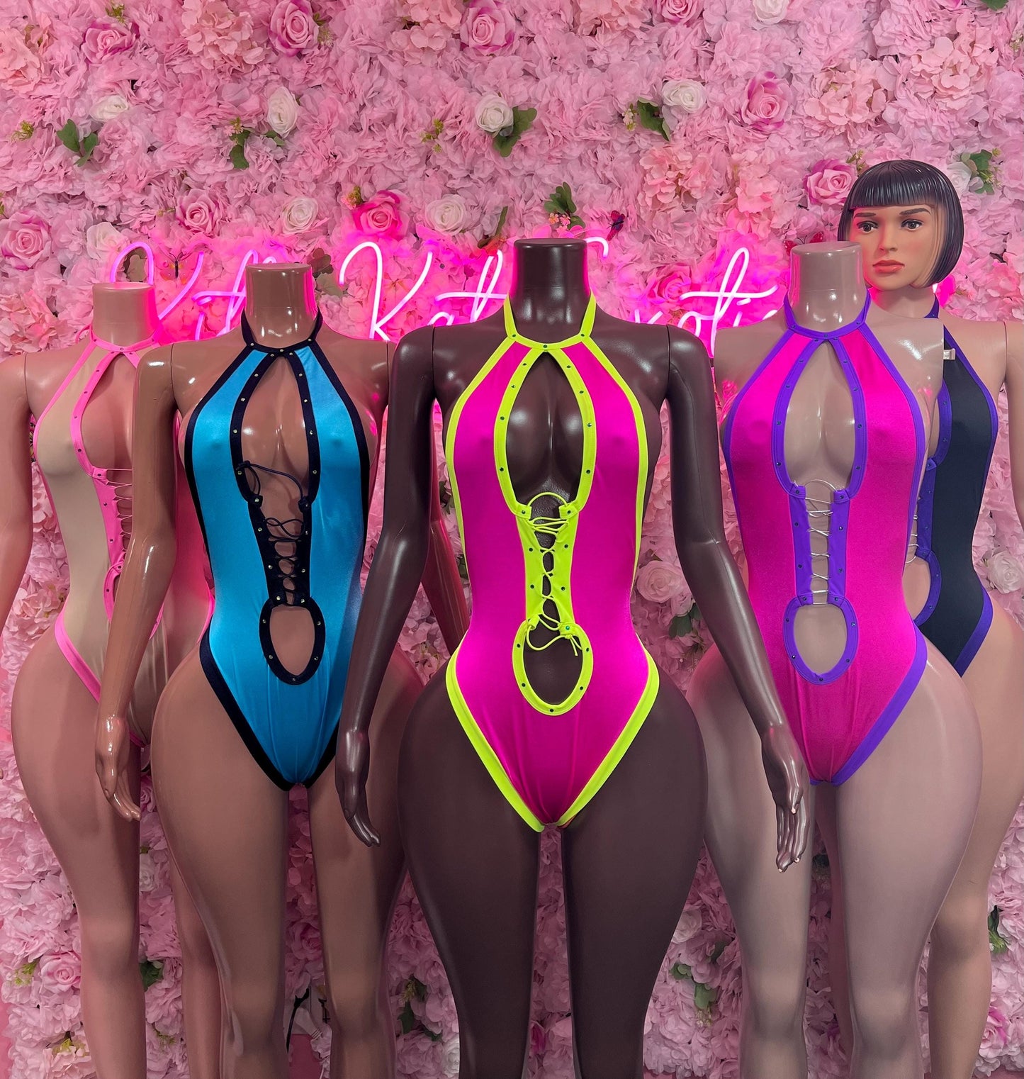 Bottlegirl One-Piece Pink  Bodysuit  Exotic Dancewear for Performers, Raves, or Night Out | Bottle girl Outfits