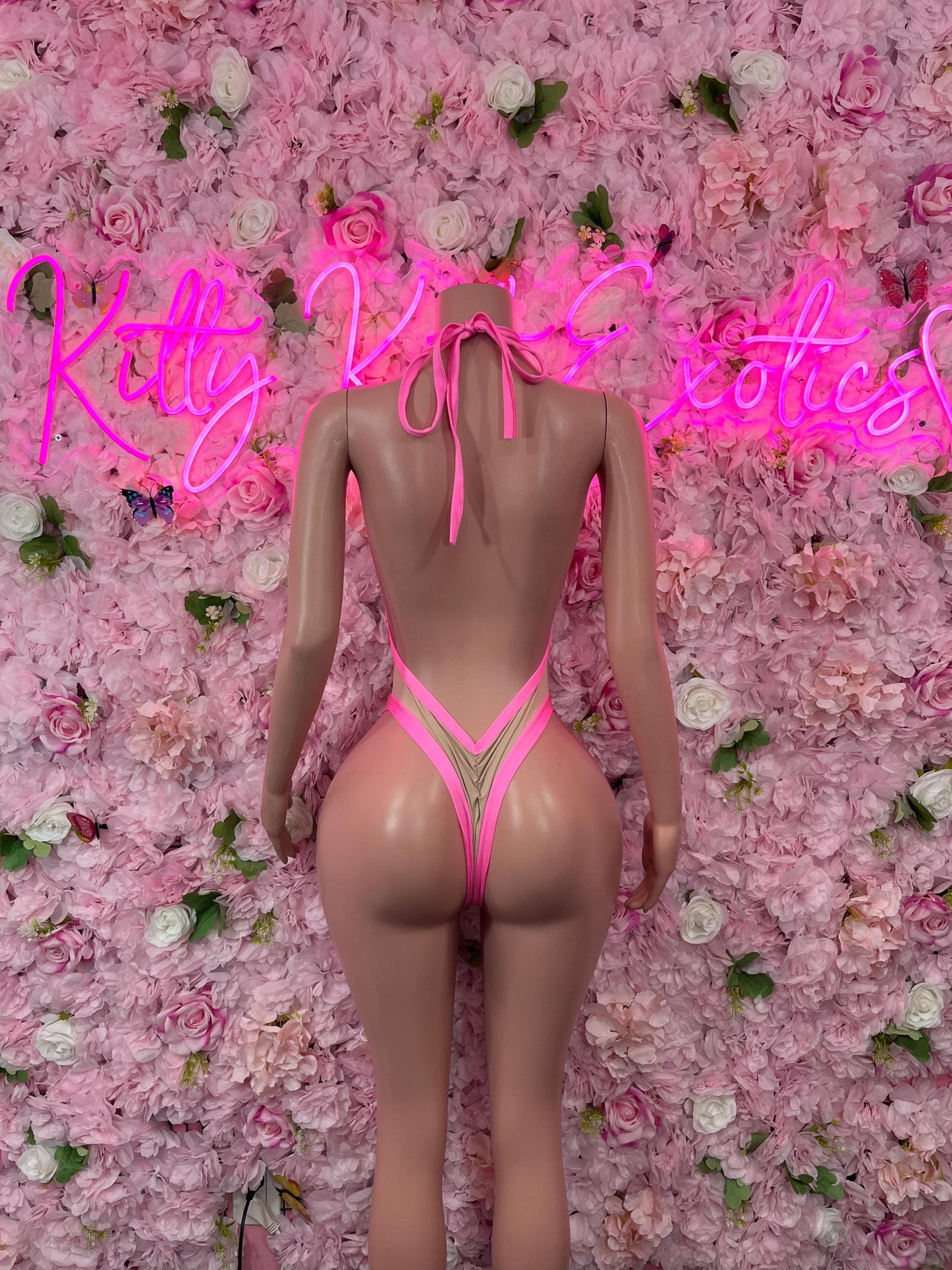 Bottlegirl One-Piece Pink  Bodysuit  Exotic Dancewear for Performers, Raves, or Night Out | Bottle girl Outfits