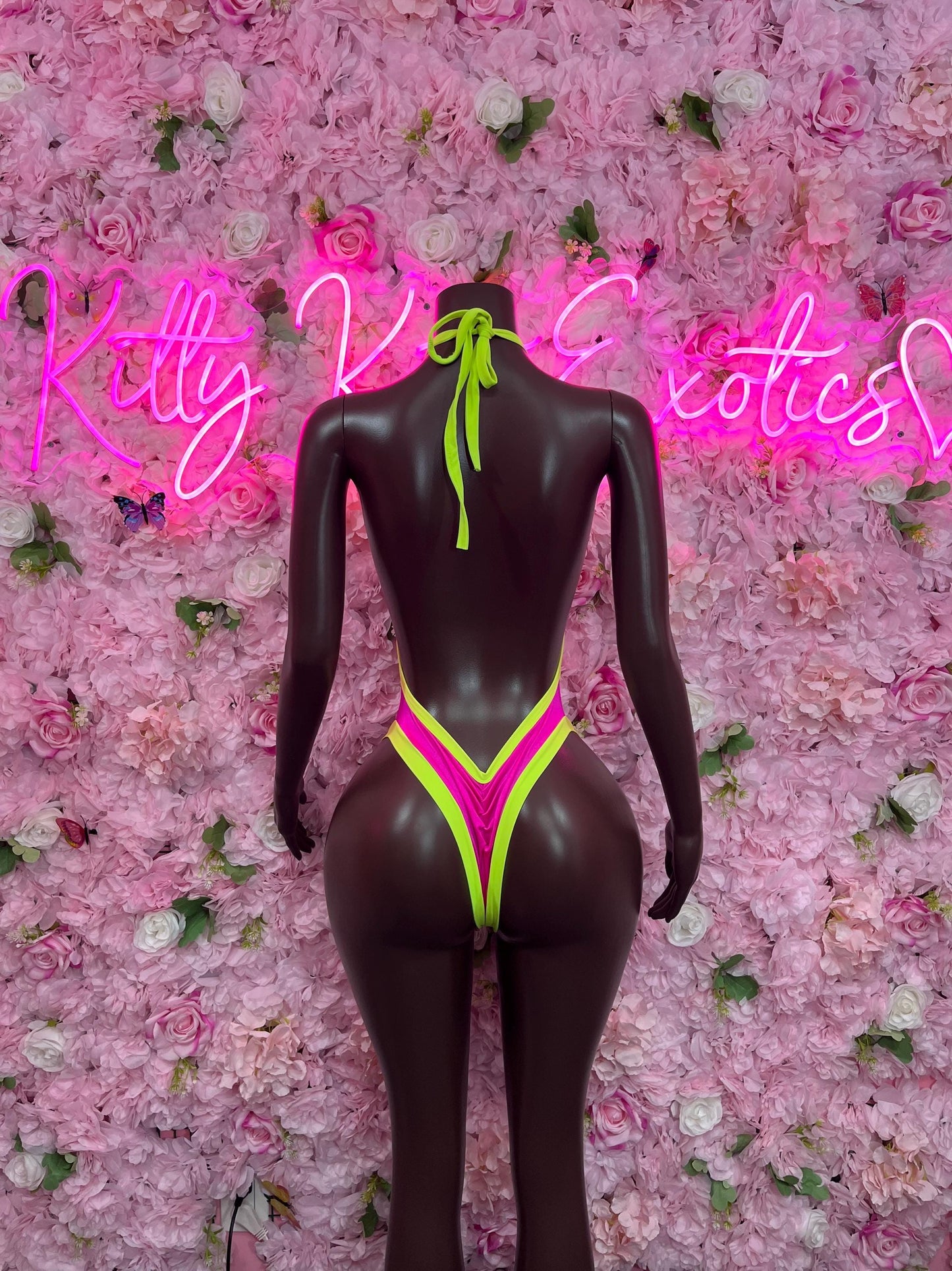 Bottlegirl One-Piece Purple Neon  Bodysuit  Exotic Dancewear for Performers, Raves, or Night Out | Bottle girl Outfits