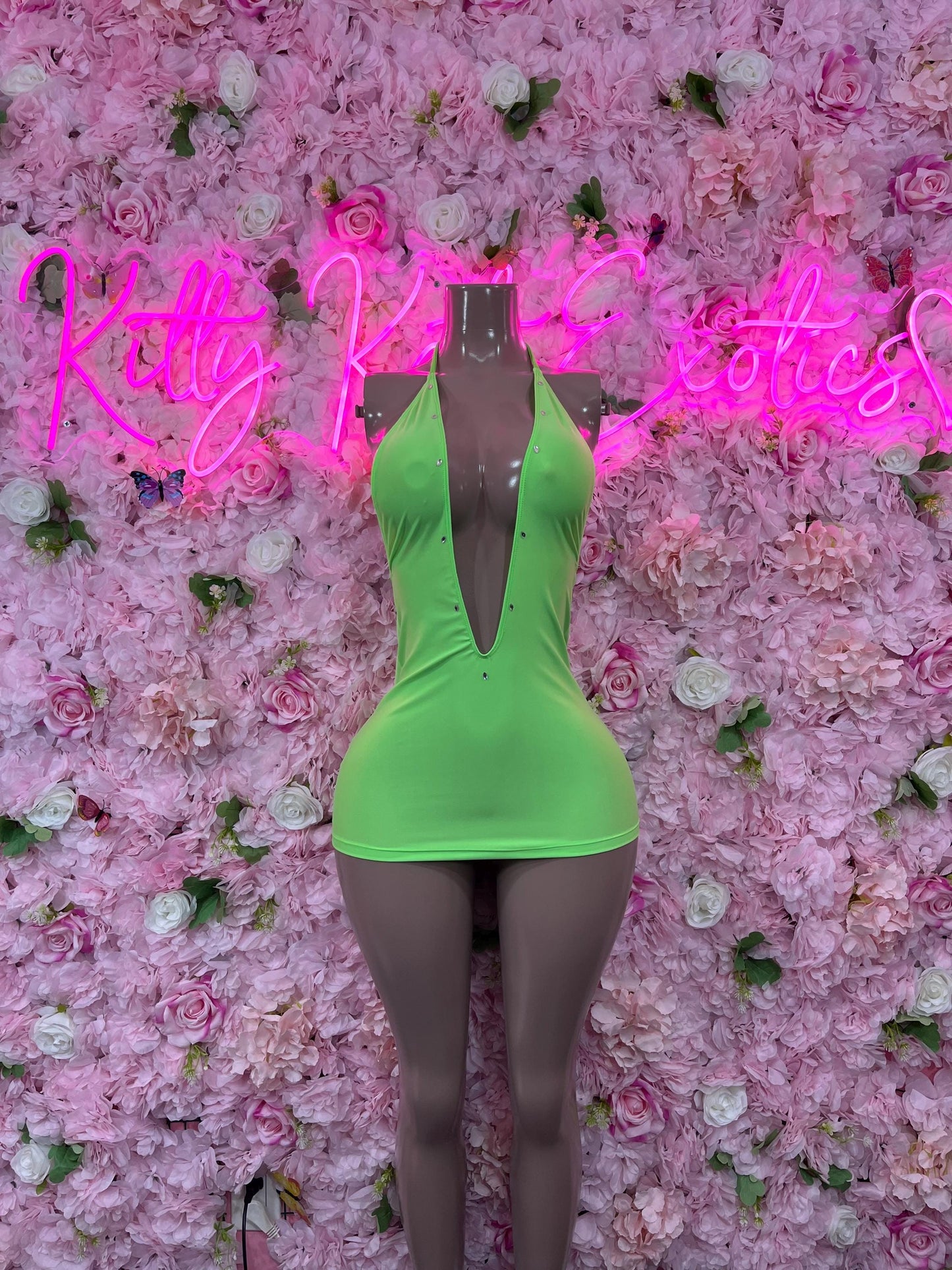 New YearsDress Green  Exotic Dancewear for Performers, Raves, or Night Out | Bottle girl Outfits Womens Clothing