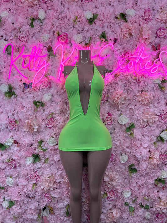 New YearsDress Green  Exotic Dancewear for Performers, Raves, or Night Out | Bottle girl Outfits Womens Clothing