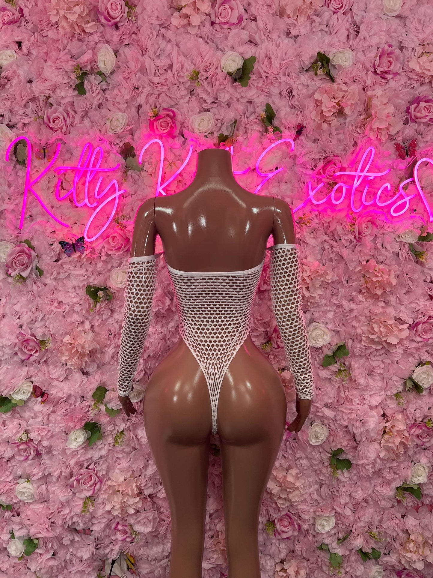 Ravewear One-Piece White Fishnet Bodysuit  Dancewear Festival Wear Ravewear Festive