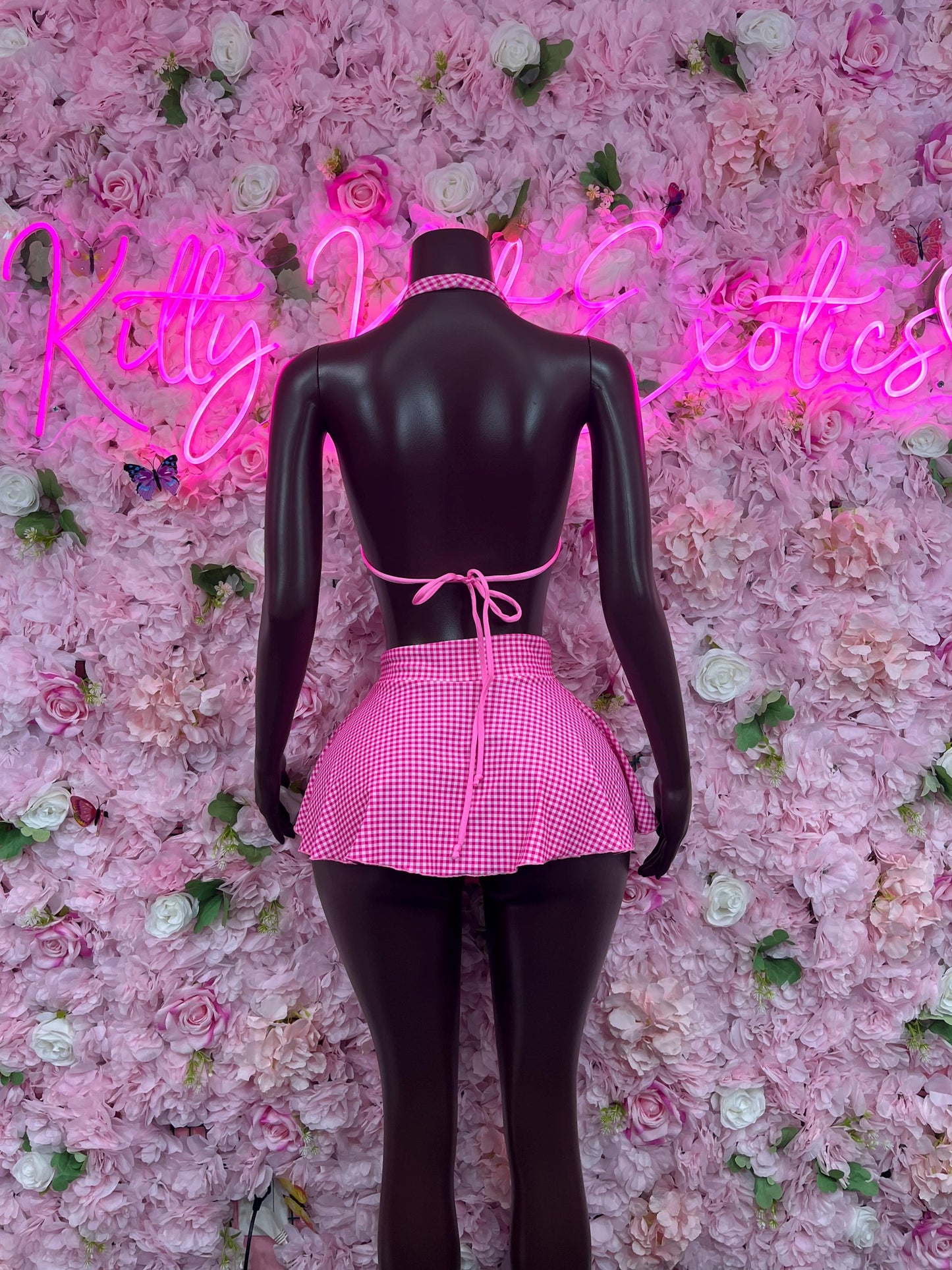 Two Piece Skirt Pink - Exotic Dancewear  Elegant and Sexy Evening Dress for Performers, Events, or Special Occasions