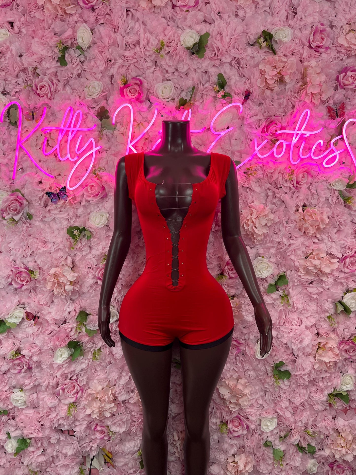 Valentines Day Bottlegirl One-Piece Red  Bodysuit  Exotic Dancewear for Performers, Raves, or Night Out | Bottle girl Outfits