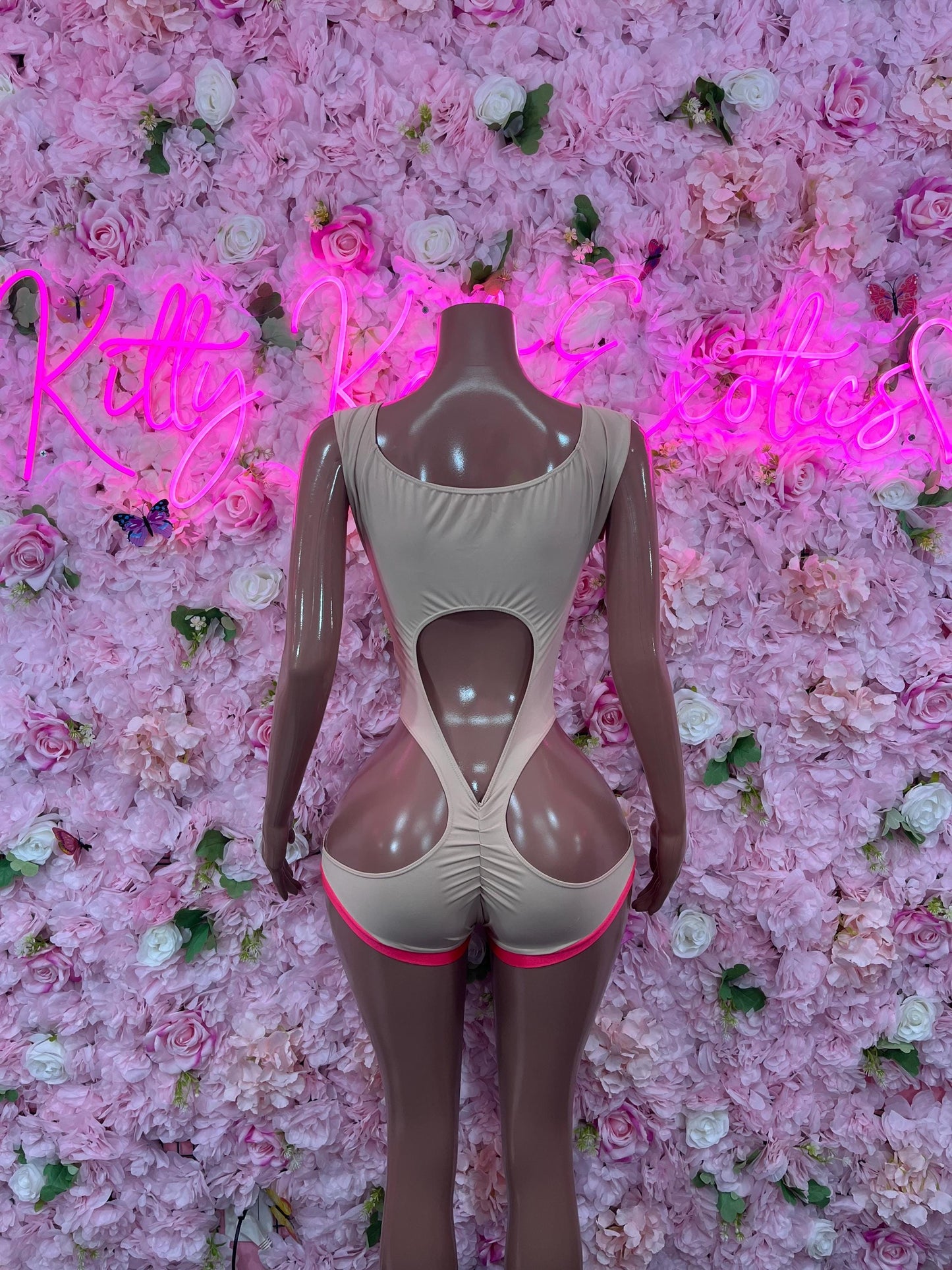 Bottlegirl One-Piece Nude  Bodysuit  Exotic Dancewear for Performers, Raves, or Night Out | Bottle girl Outfits