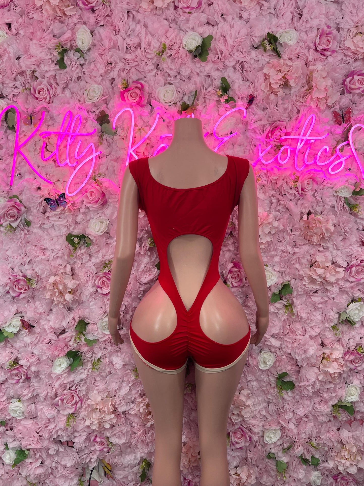 Bottlegirl One-Piece Red  Bodysuit  Exotic Dancewear for Performers, Raves, or Night Out | Bottle girl Outfits