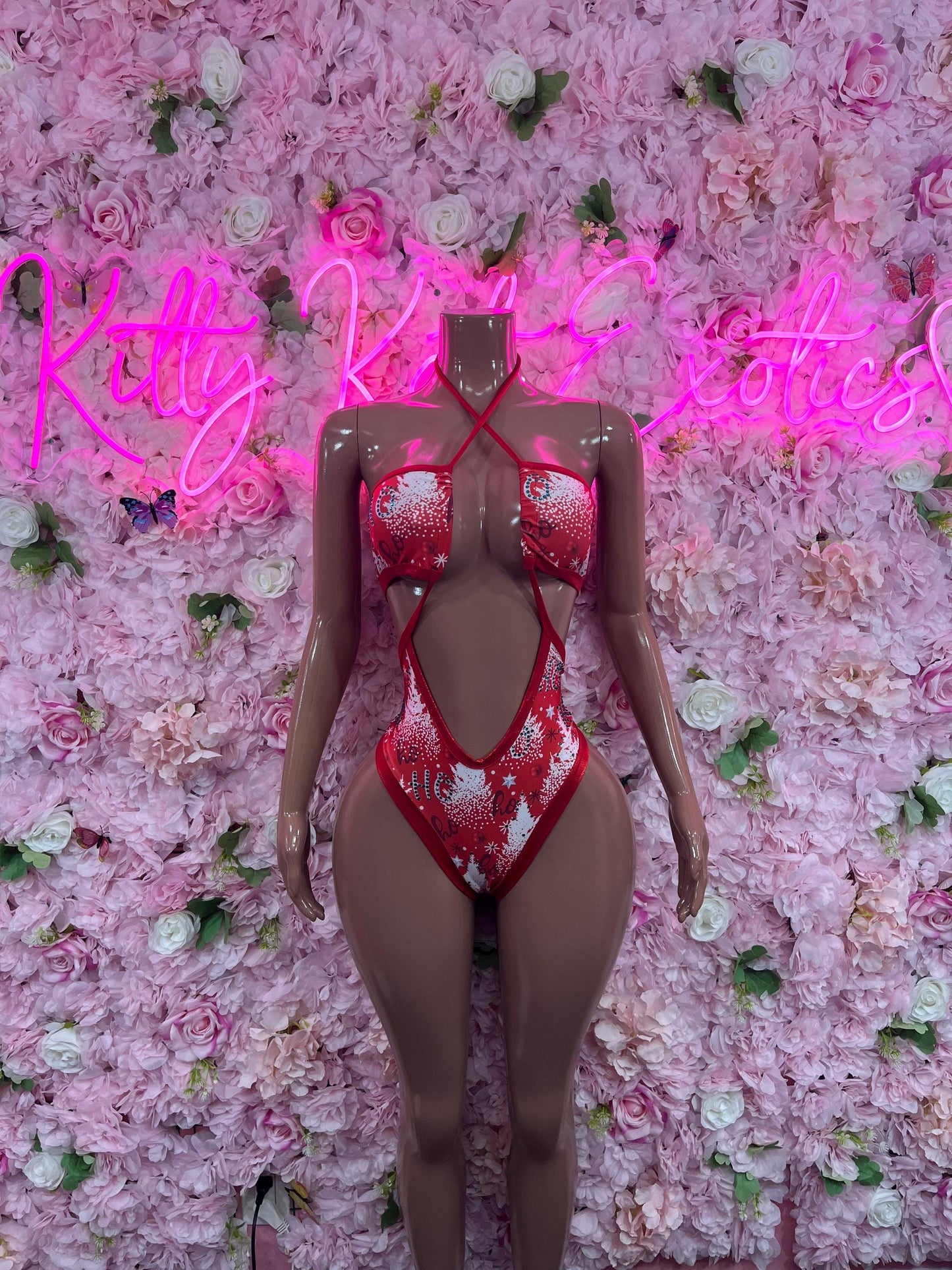 Christmas Sexy Santa  Costume - One Piece Holiday Outfit - Festive Womens Christmas Lingerie Christmas