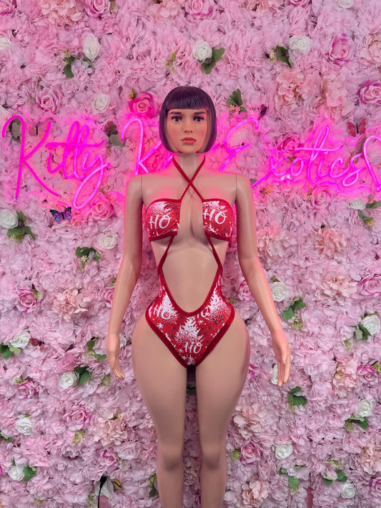 Christmas Sexy Santa  Costume - One Piece Holiday Outfit - Festive Womens Christmas Lingerie Christmas