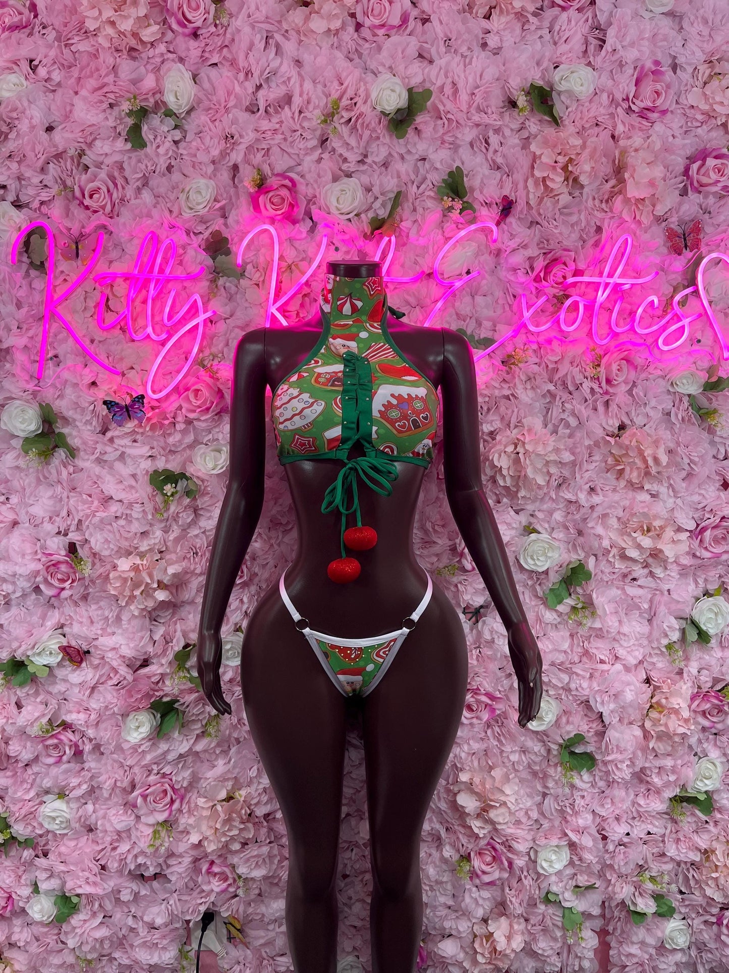 Christmas Sexy Santa  Costume - Two Piece Holiday Outfit - Festive Womens Christmas Lingerie Christmas