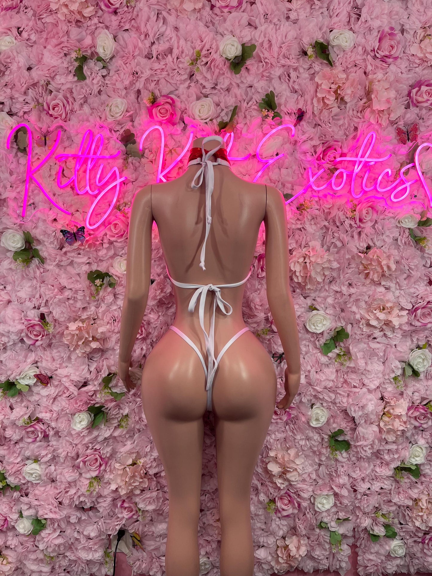 Christmas Sexy Santa  Costume - Two Piece Holiday Outfit - Festive Womens Christmas Lingerie