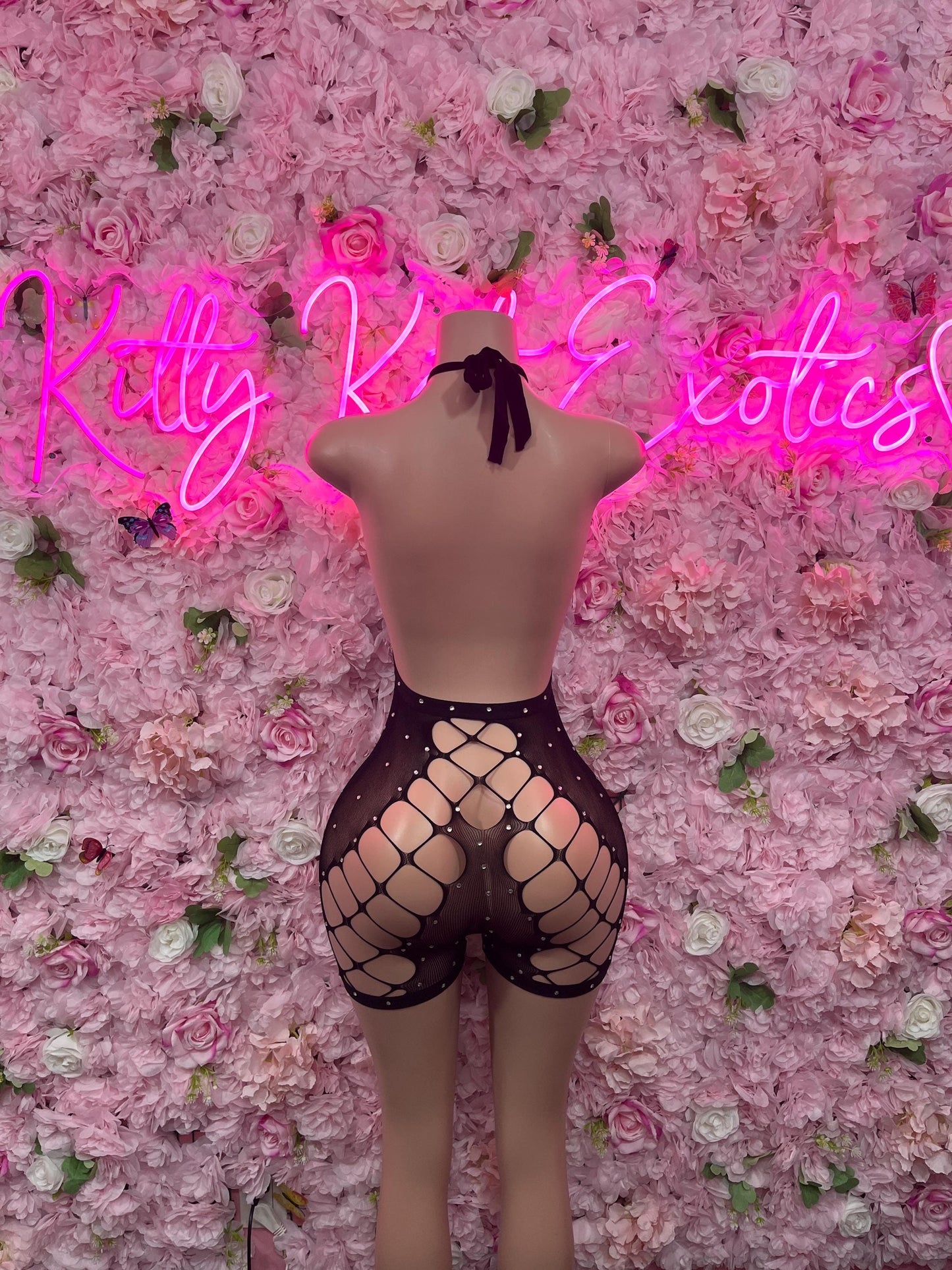 Exotic Dancewear One Piece Fishnet Black Dancewear Exotic Wear Festival Wear