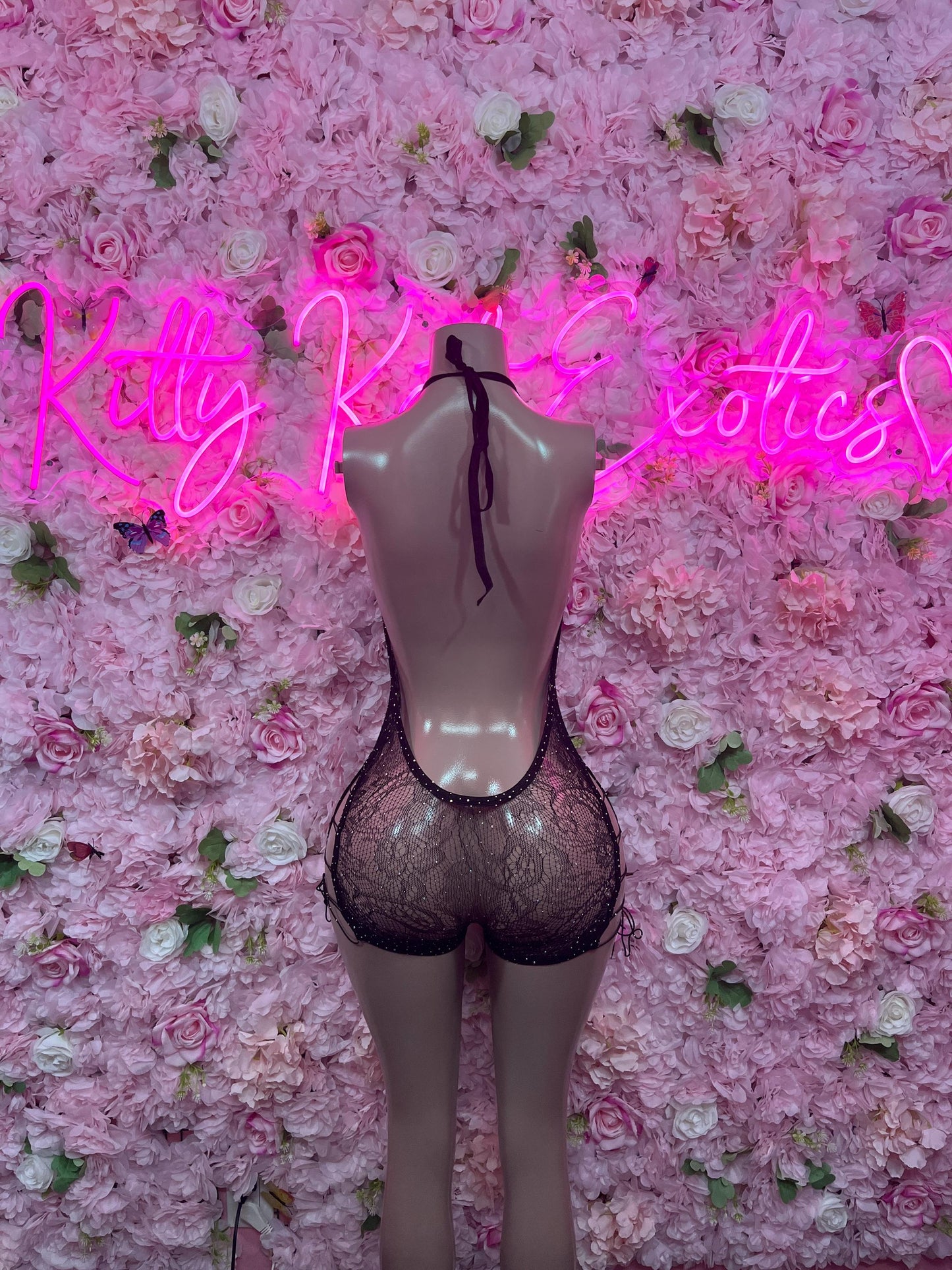 Exotic Dancewear Festival One Piece Fishnet Black Dancewear Exotic Wear Festival Wear